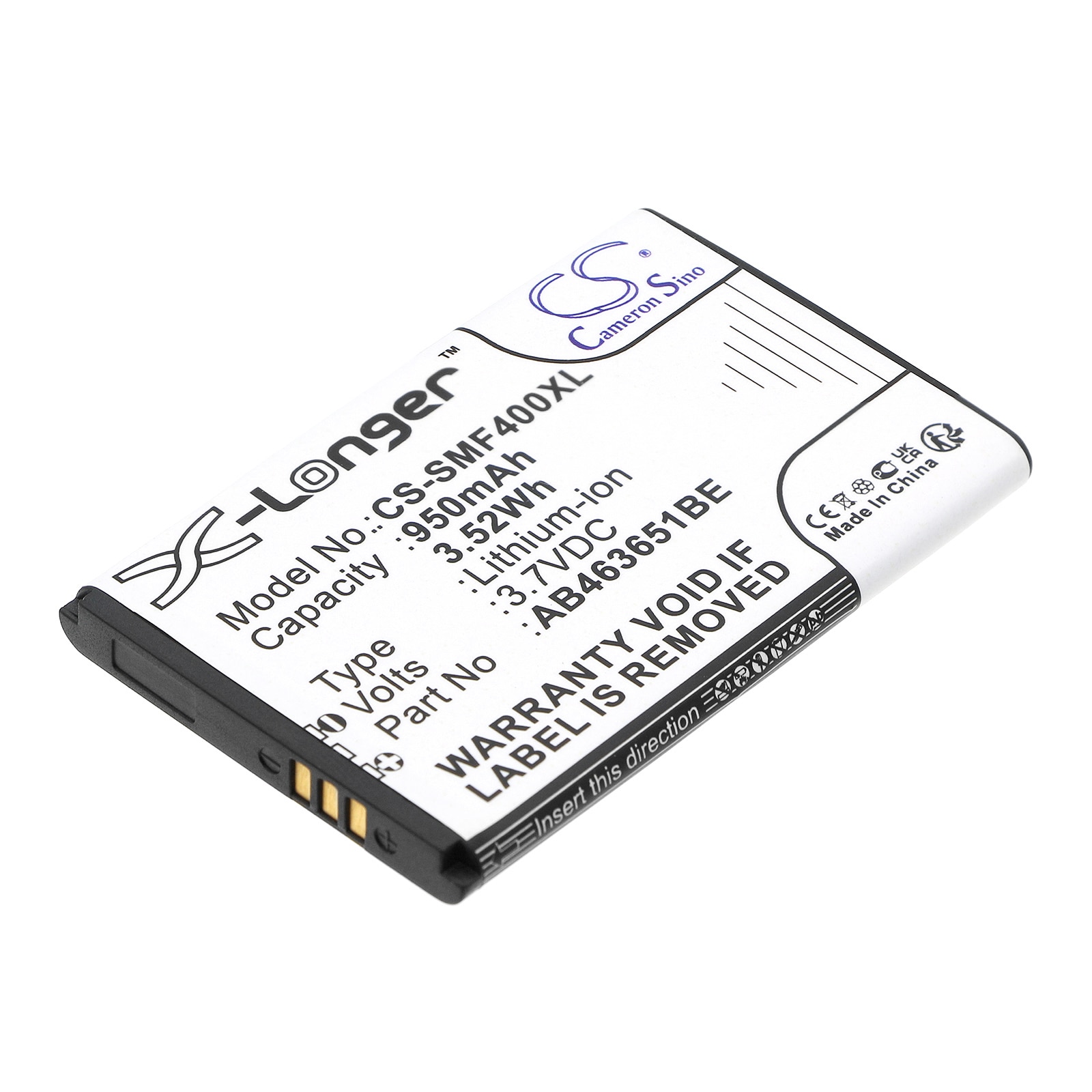 Batteri til SmartPhone, Mobil til Samsung SGH-F400, SGH-F408, GT-M7500 og andre.