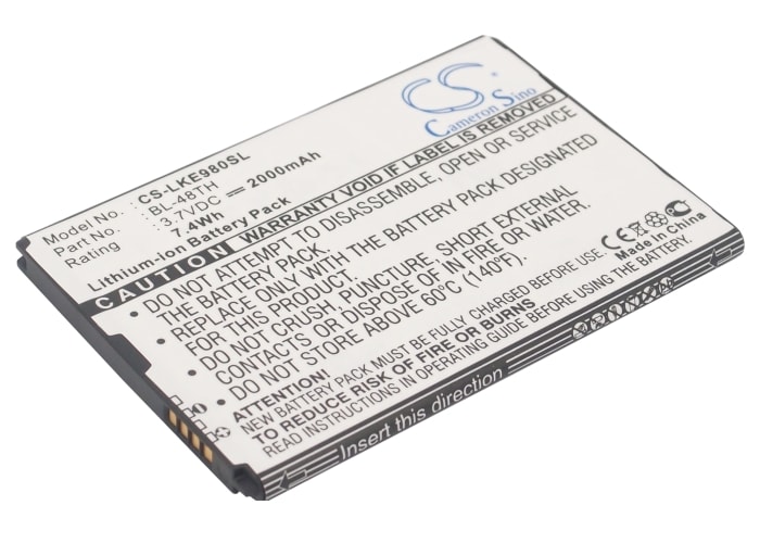 Batteri til SmartPhone, Mobil til LG E940, E980, E977 og andre.