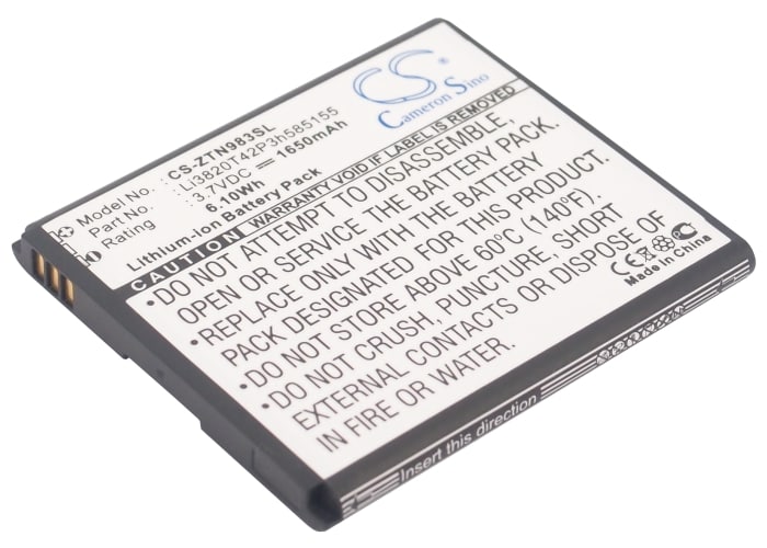 Batteri til SmartPhone, mobil til ZTE N983, U960E, Z795G og andre.