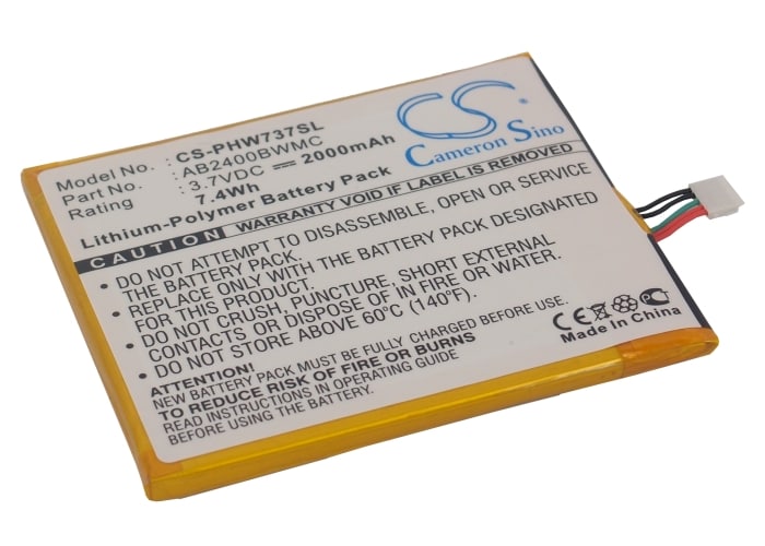 Batteri til SmartPhone, Mobil til Philips Xenium W737, CTW737NAY, Xenium W736