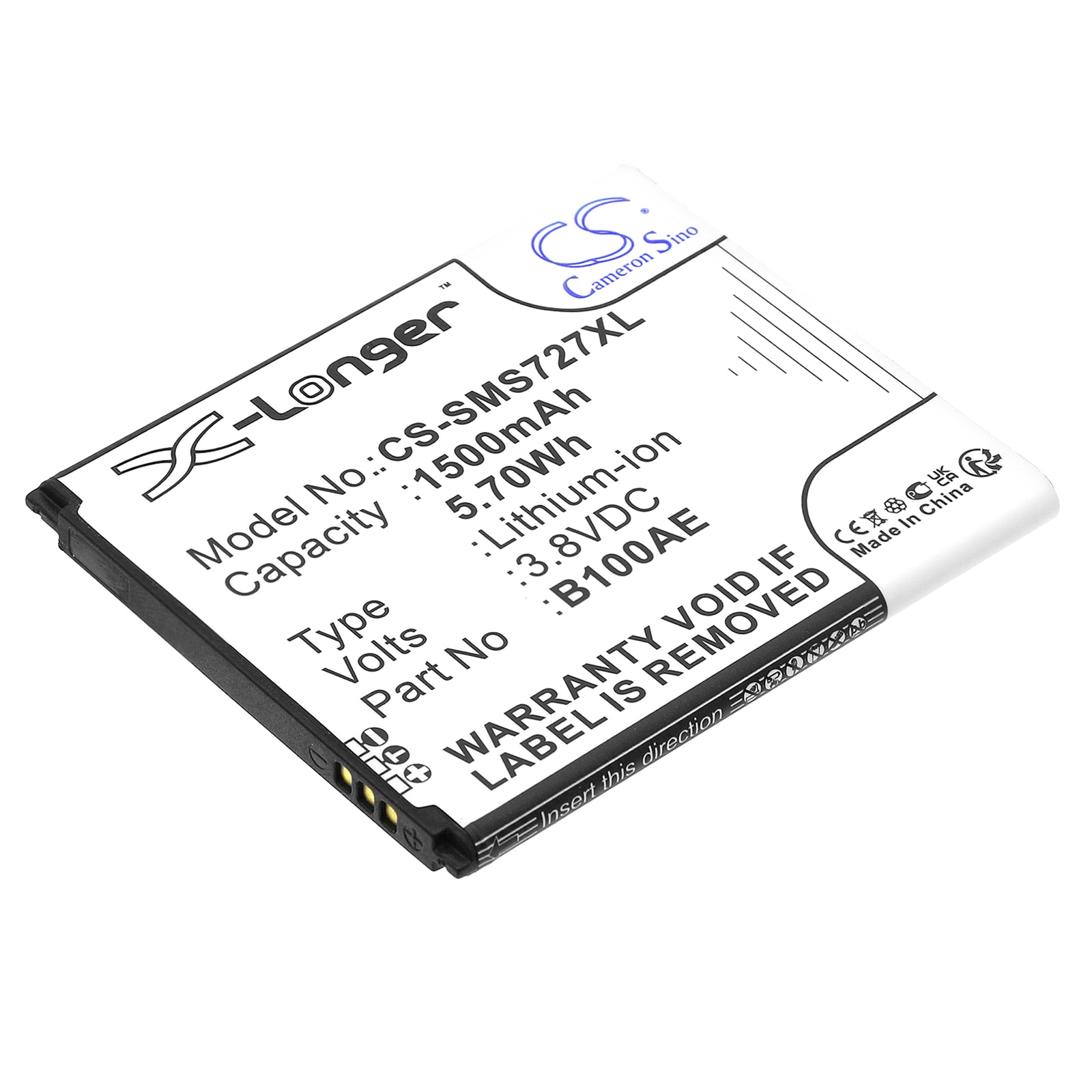 Batteri til SmartPhone, Mobil til Samsung GT-S7270, GT-S7272, Galaxy Ace 3 og andre.