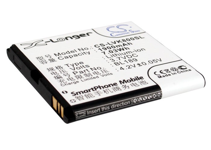 Batteri til SmartPhone, mobil til Lenovo K800