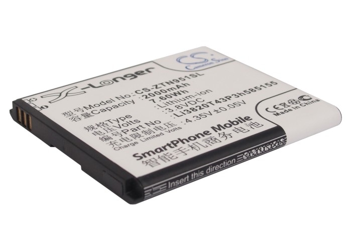 Batteri til SmartPhone, mobil til TRAFCONE Solar, Z795G, Rapido osv.