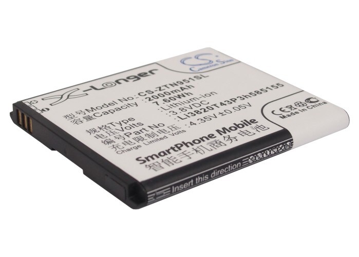 Batteri til SmartPhone, mobil til TRAFCONE Solar, Z795G, Rapido osv.