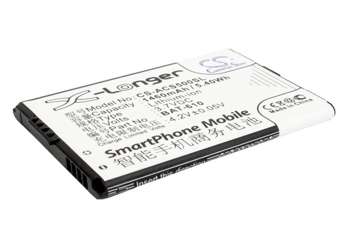 Batteri til SmartPhone, Mobil til Acer CloudMobile S500, S500, Cloud Mobile