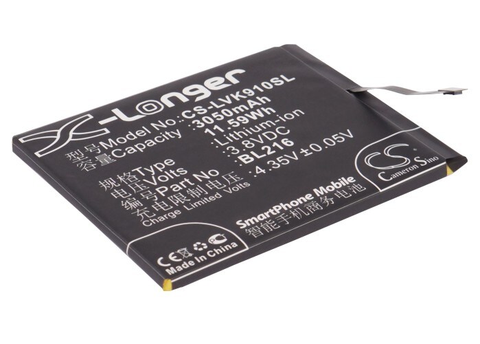 Batteri til SmartPhone, Mobil til Lenovo VIBE Z, K910, K910E