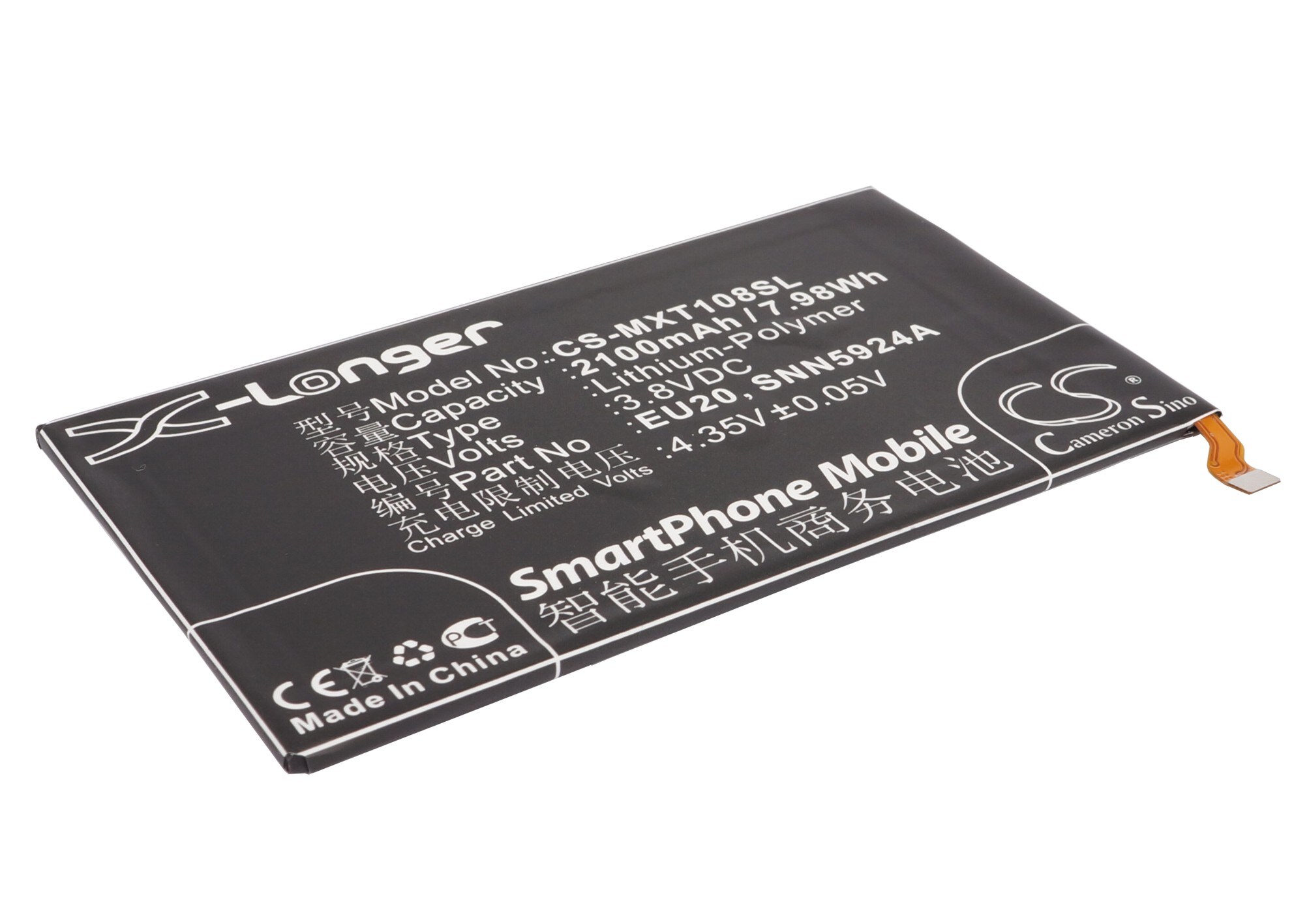 Batteri til SmartPhone, Mobil til Motorola DROID ULTRA, XT1080, XT1080M og andre.