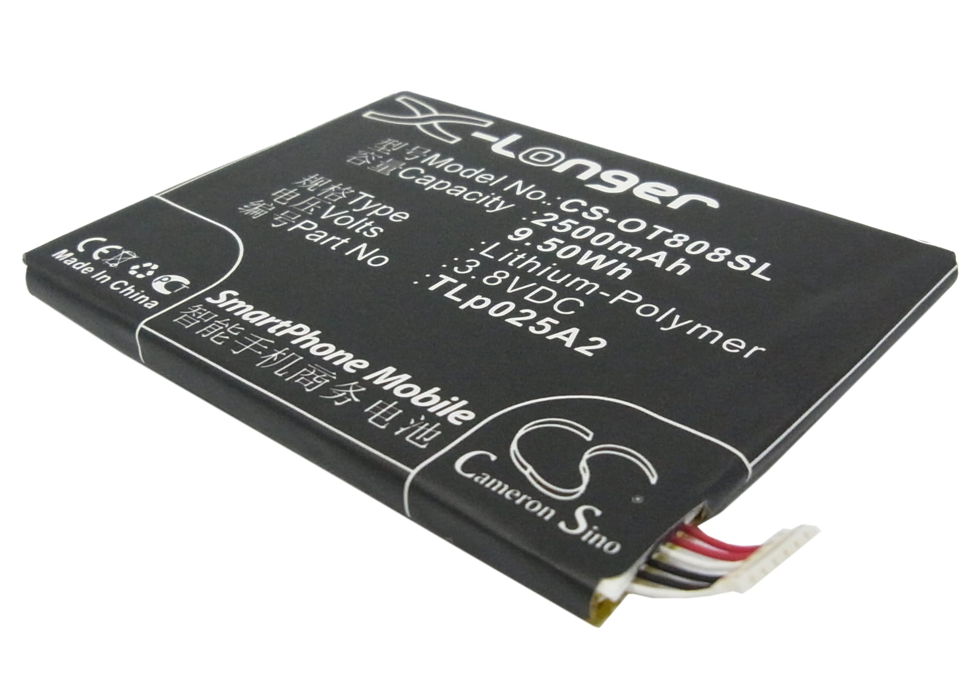 Batteri til SmartPhone, Mobil til Alcatel OT-8008D, One Touch Scribe HD, OT-8008X og andre.