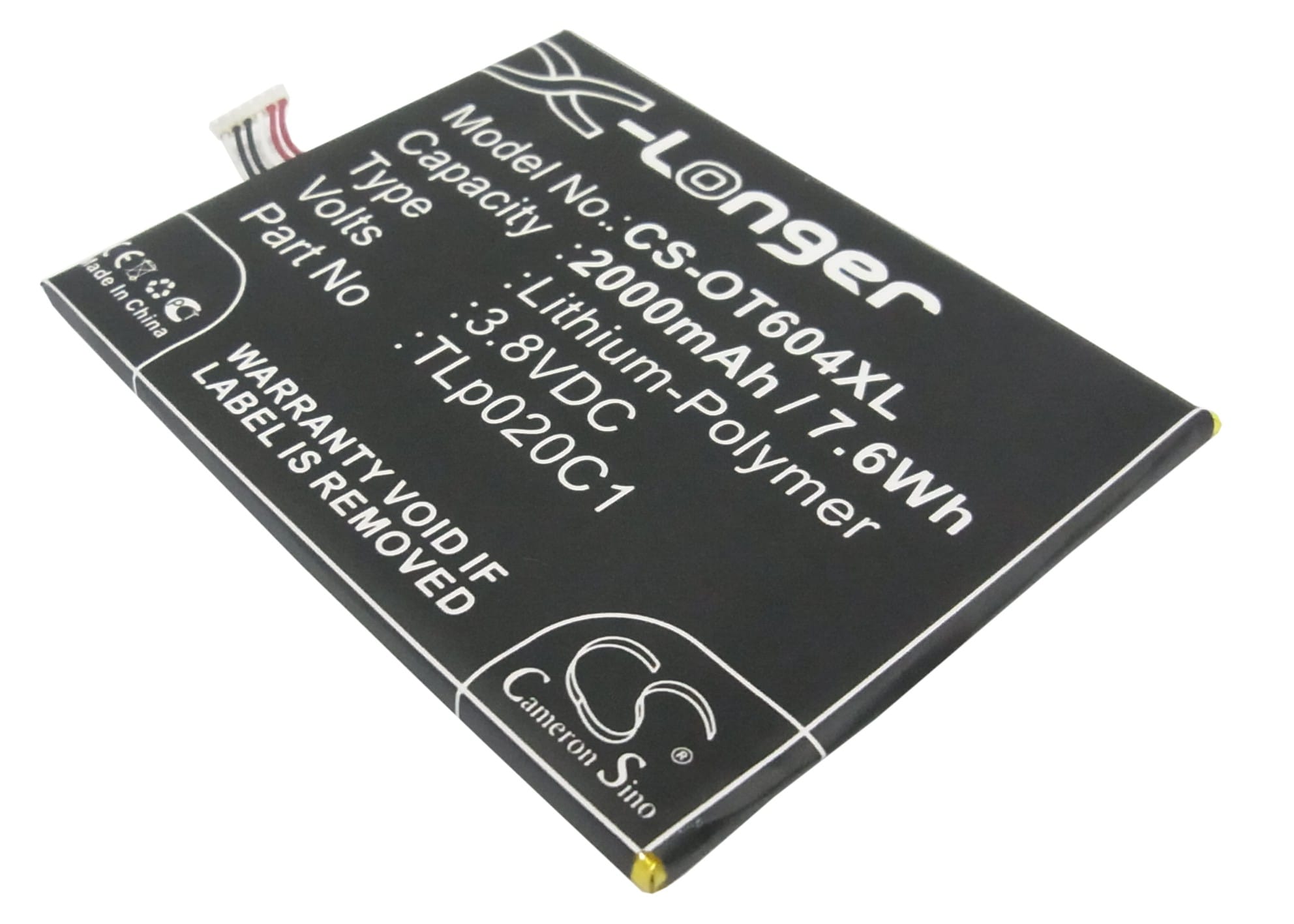 Batteri til SmartPhone, Mobil til Alcatel One Touch Idol X, OT-6040A og andre.