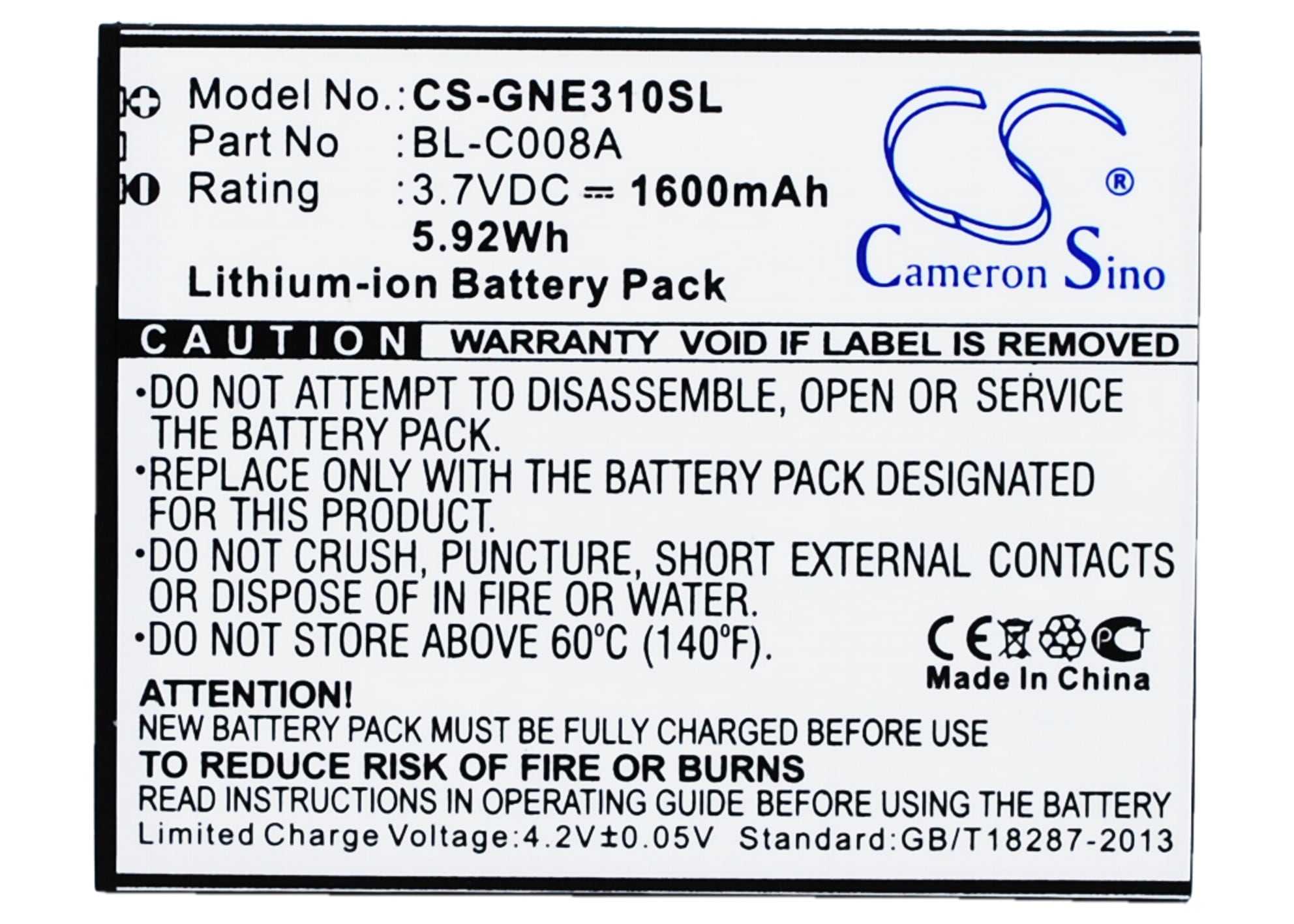 Batteri til SmartPhone, Mobil til GIONEE E3, E3T