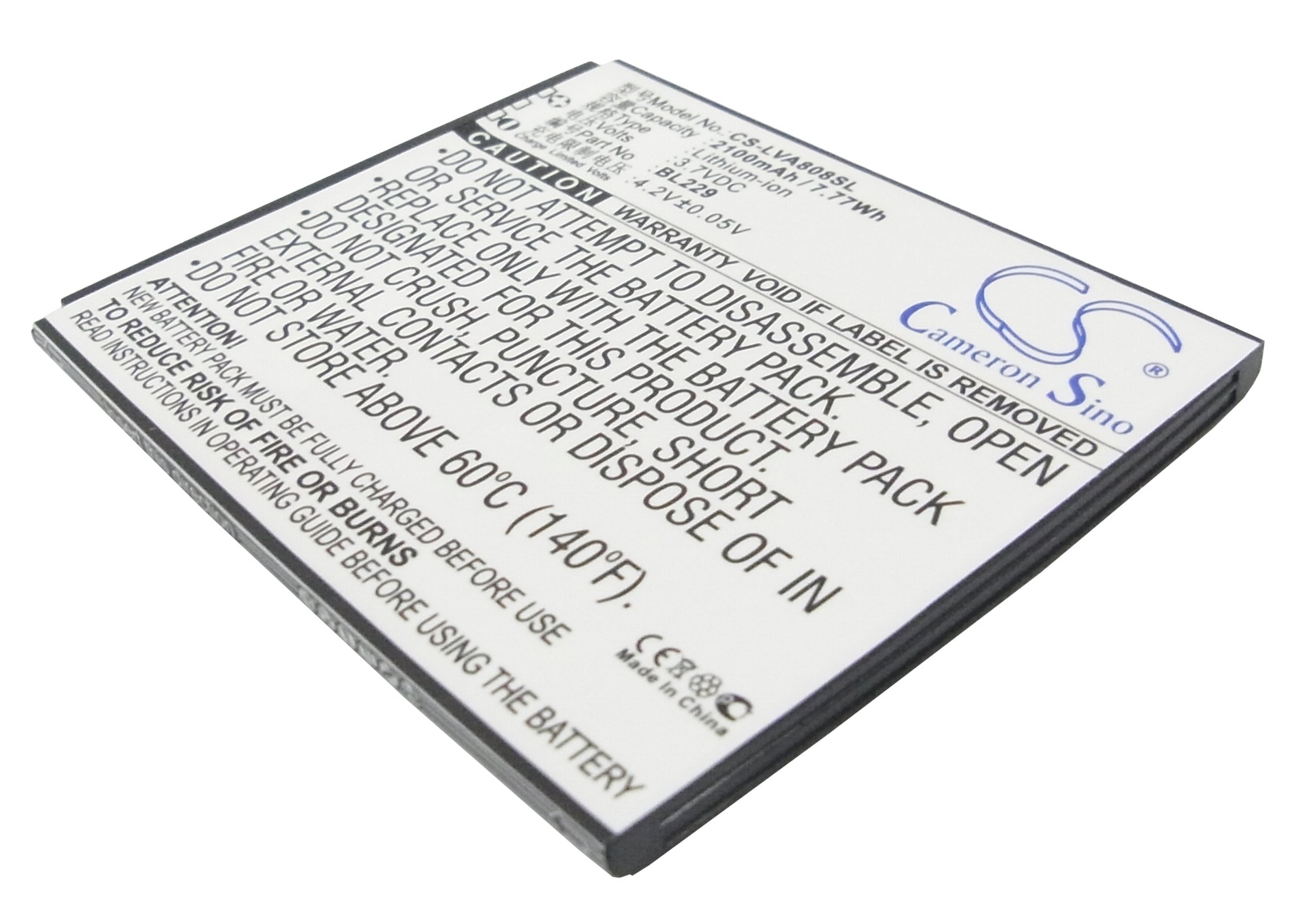 Batteri til SmartPhone, mobil til Lenovo A8, A808T, A806
