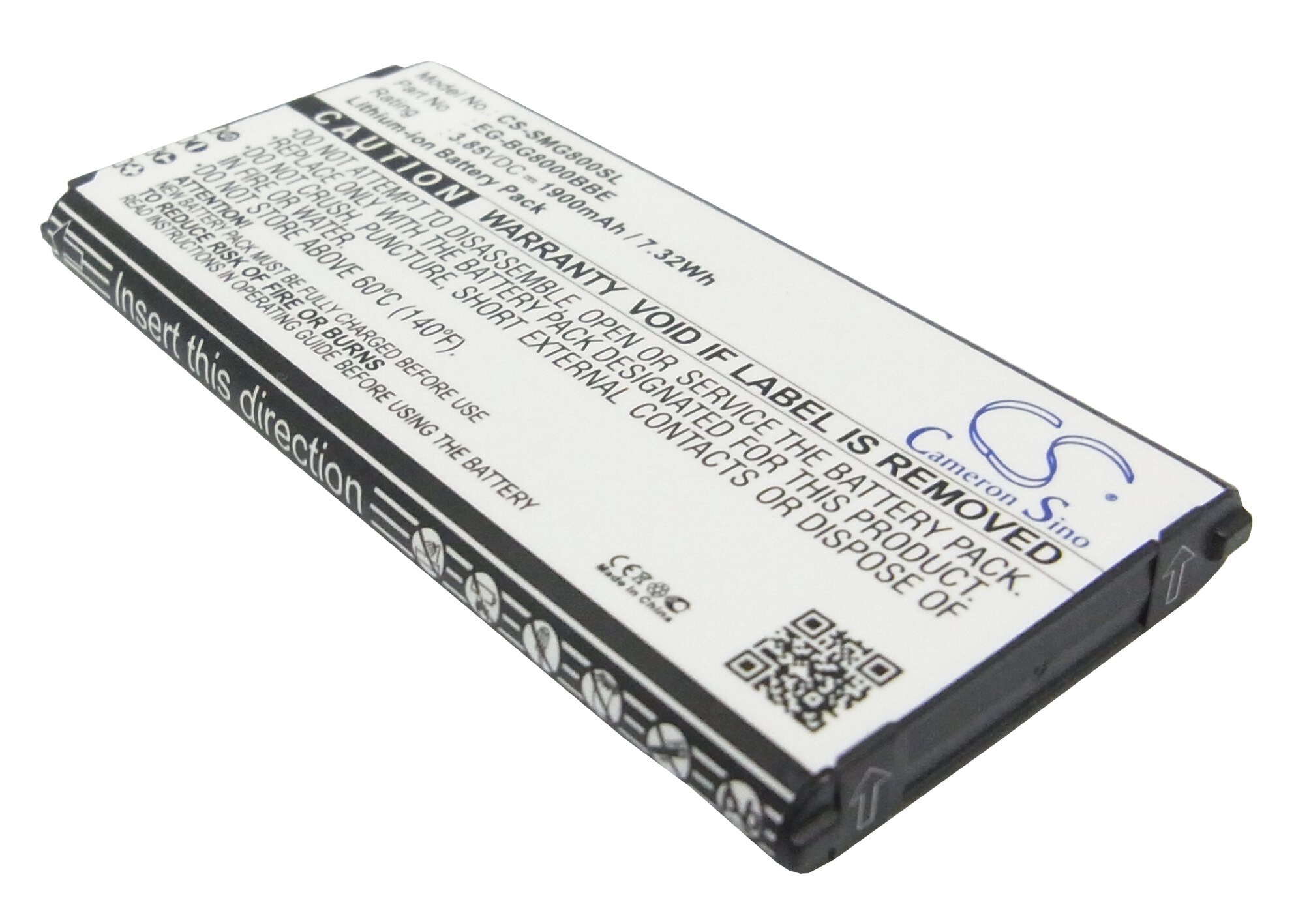 Batteri til SmartPhone, Mobil til Samsung Galaxy S5 Mini, SM-G800F, SM-G800Y og andre.