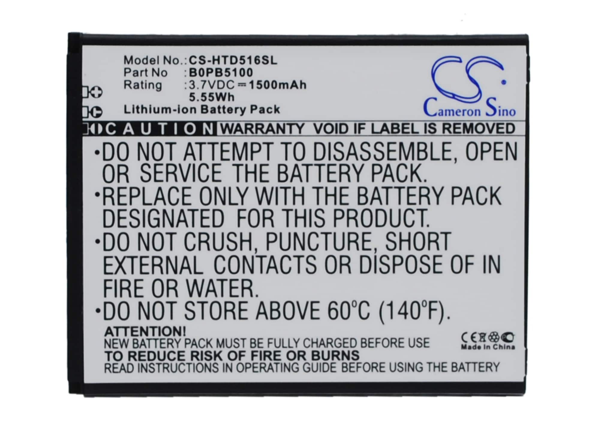 Batteri til SmartPhone, Mobil til HTC Desire 516, Desire 516t, Desire 516c og andre.