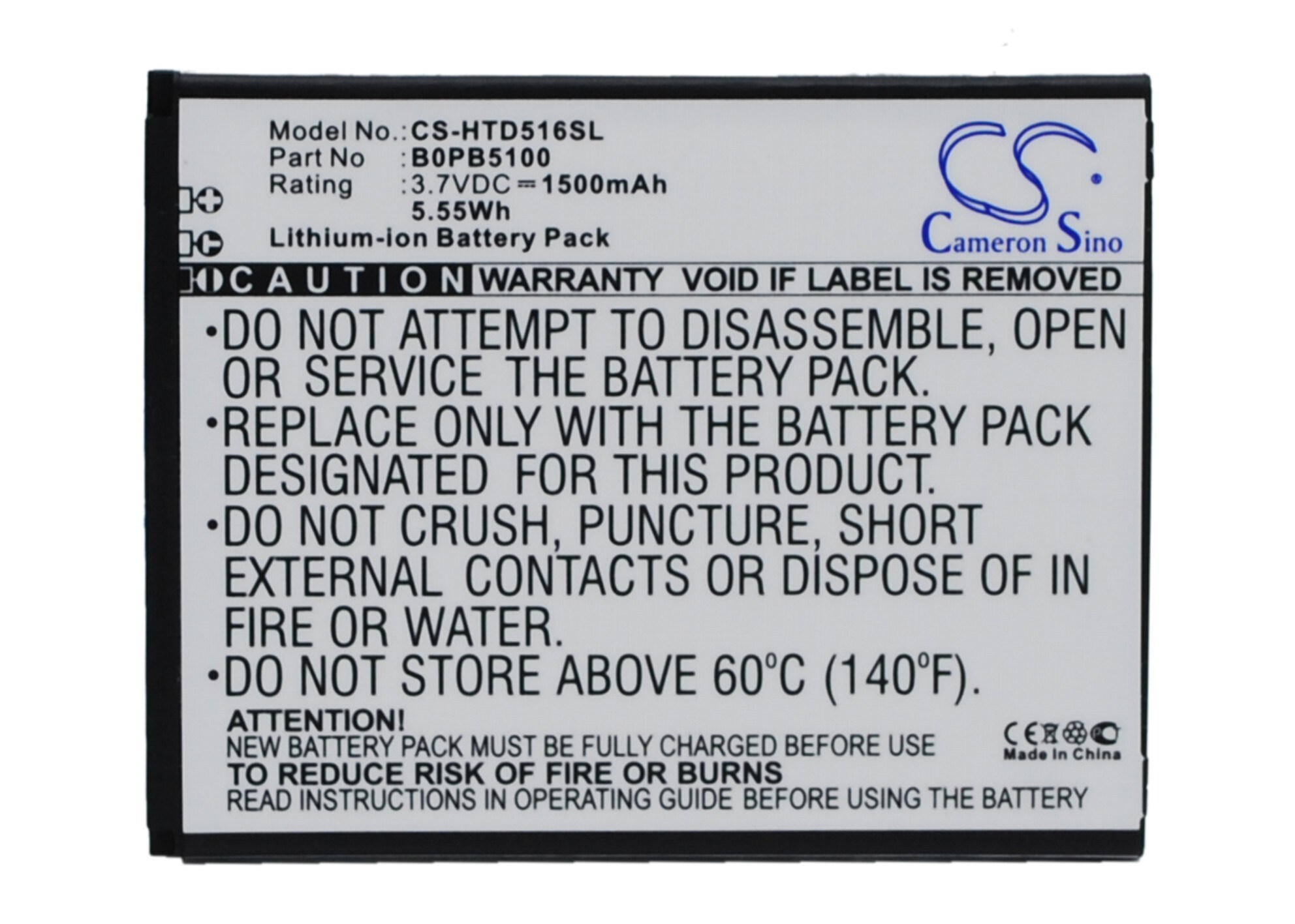 Batteri til SmartPhone, Mobil til HTC Desire 516, Desire 516t, Desire 516c og andre.
