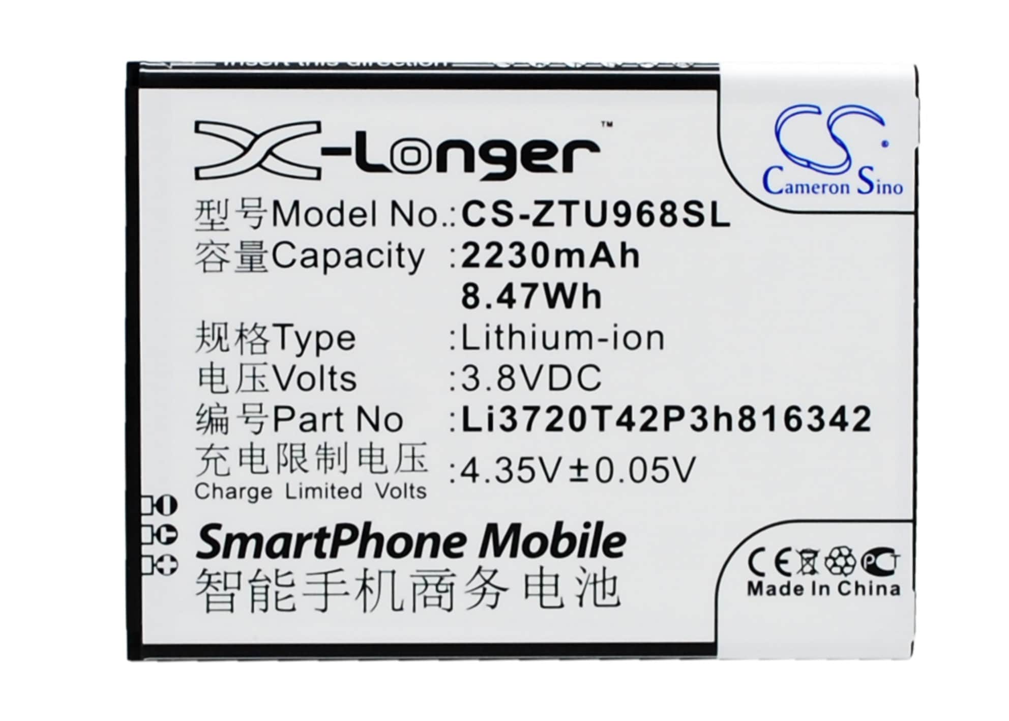 Batteri til SmartPhone, mobil til ZTE Q701C, N968, Q508 og andre.