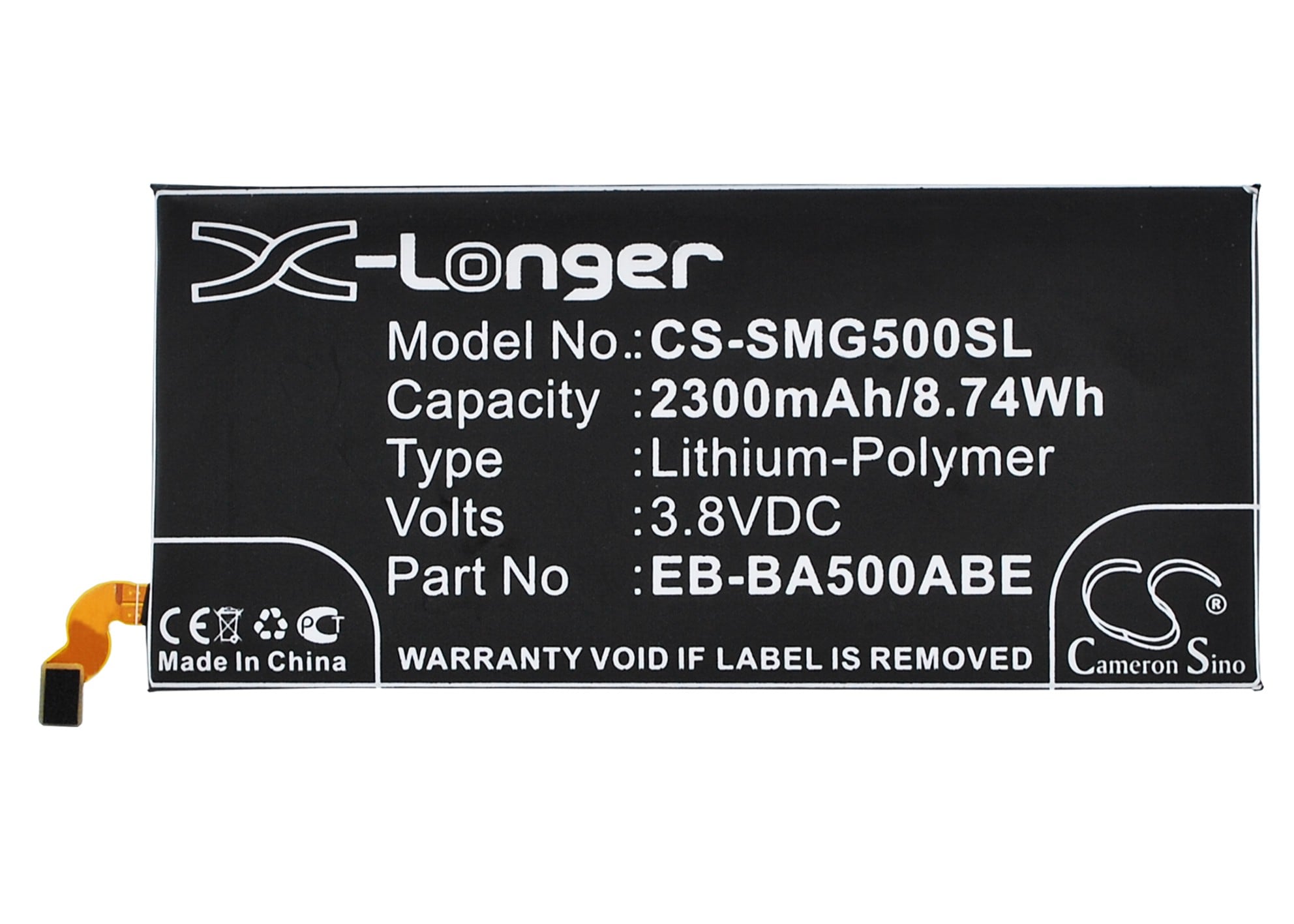 Batteri til SmartPhone, Mobil til Samsung Galaxy A5, SM-A500H, SM-A5000 og andre.