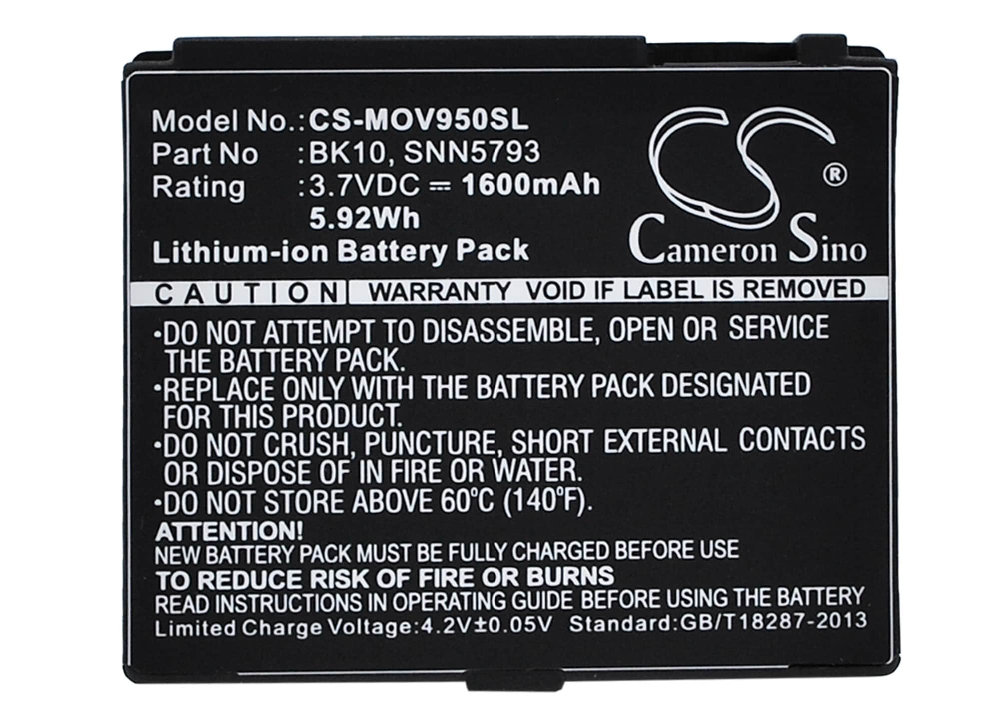 Batteri til SmartPhone, Mobil til Motorola V950 Renegade, i296, i465 Clutch og andre.