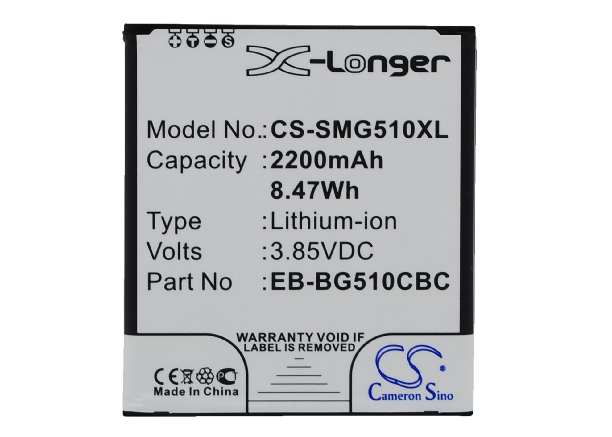 Batteri til SmartPhone, Mobil til Samsung SM-G510F, SM-G5108, SM-G5108Q og andre.