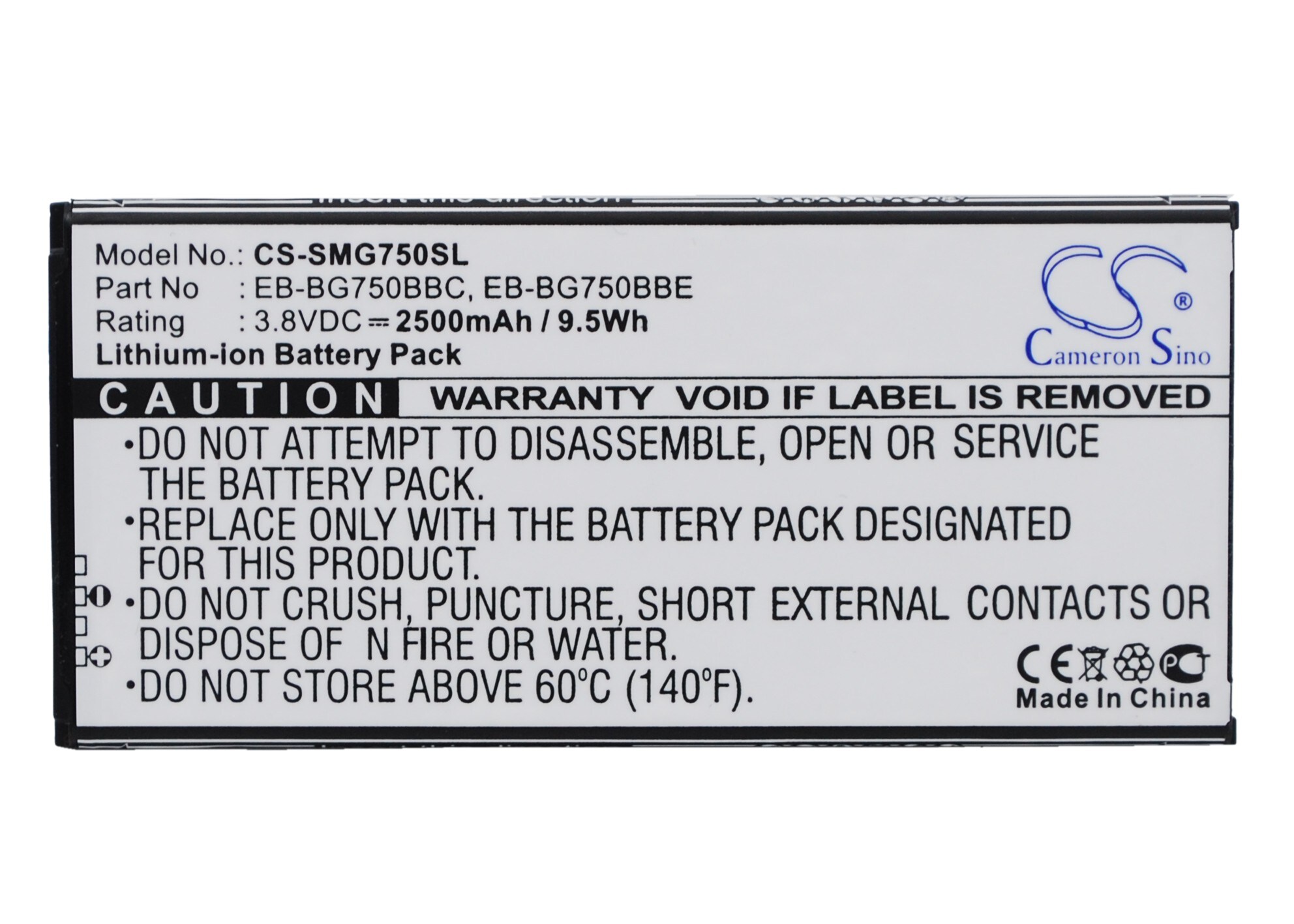 Batteri til SmartPhone, Mobil til Samsung SM-G750, SM-G750A, SM-G750F og andre.