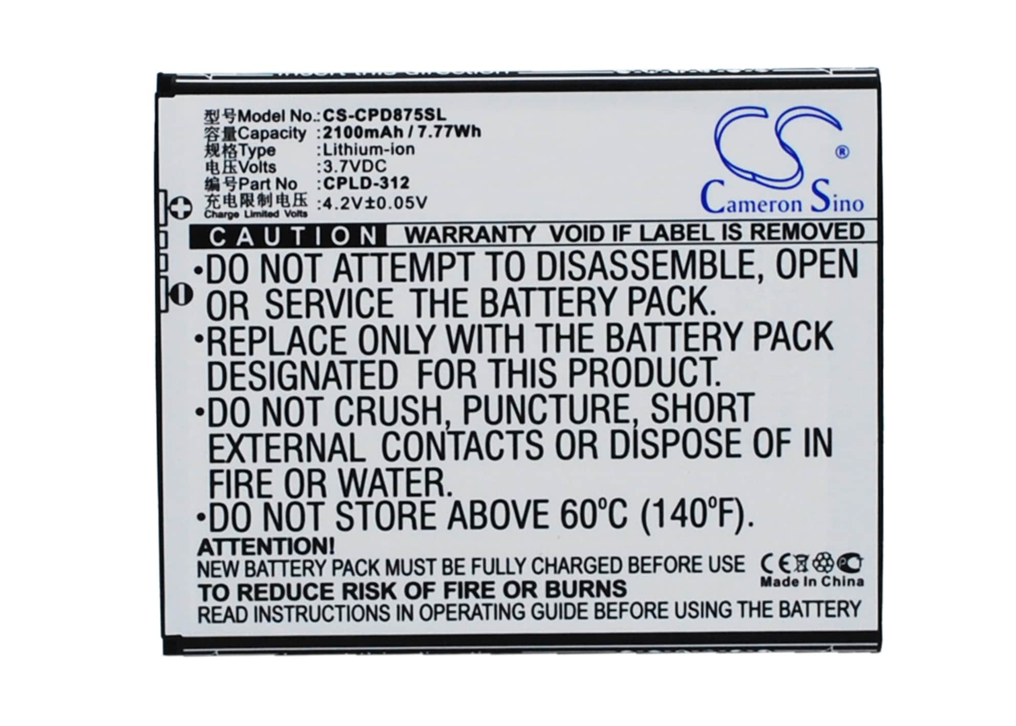 Batteri til SmartPhone, mobil til Coolpad 8675, 8675 HD 4G, NOTE og andre.