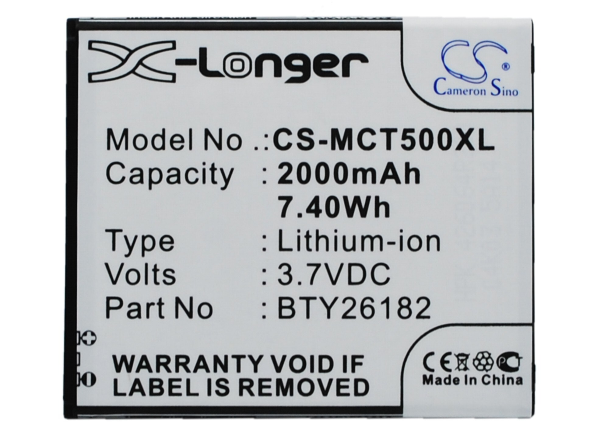Batteri til SmartPhone, Mobil til Mobistel Cynus T5, MT-9201w, MT-9201b og andre.