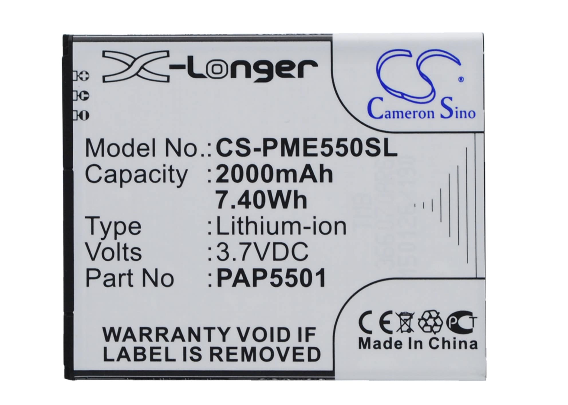 Batteri til SmartPhone, Mobil til Prestigio MultiPhone 5501 Duo, PAP5501