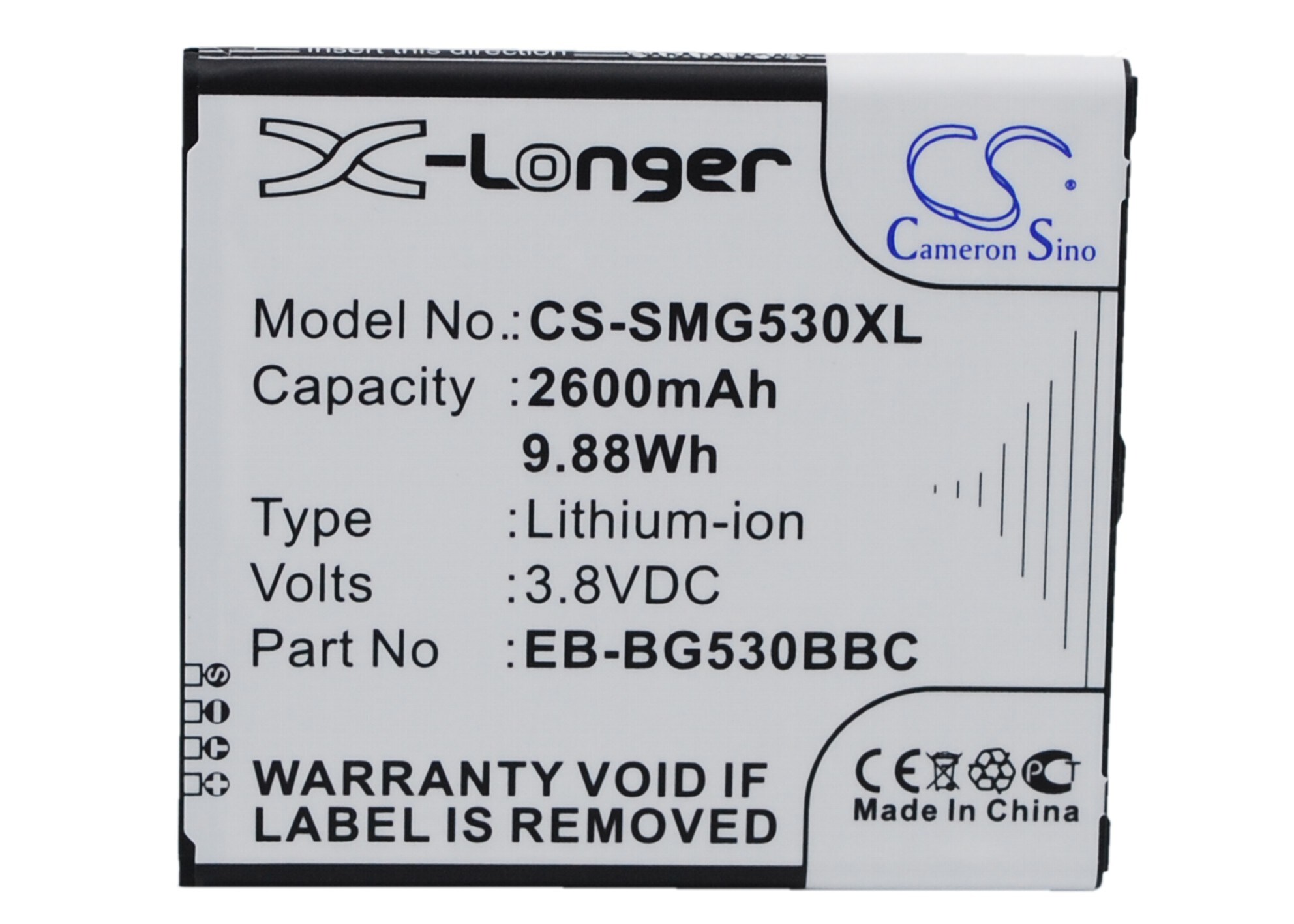 Batteri til SmartPhone, Mobil til Samsung Galaxy Grand Prime, SM-G5308, SM-G5308W og andre.