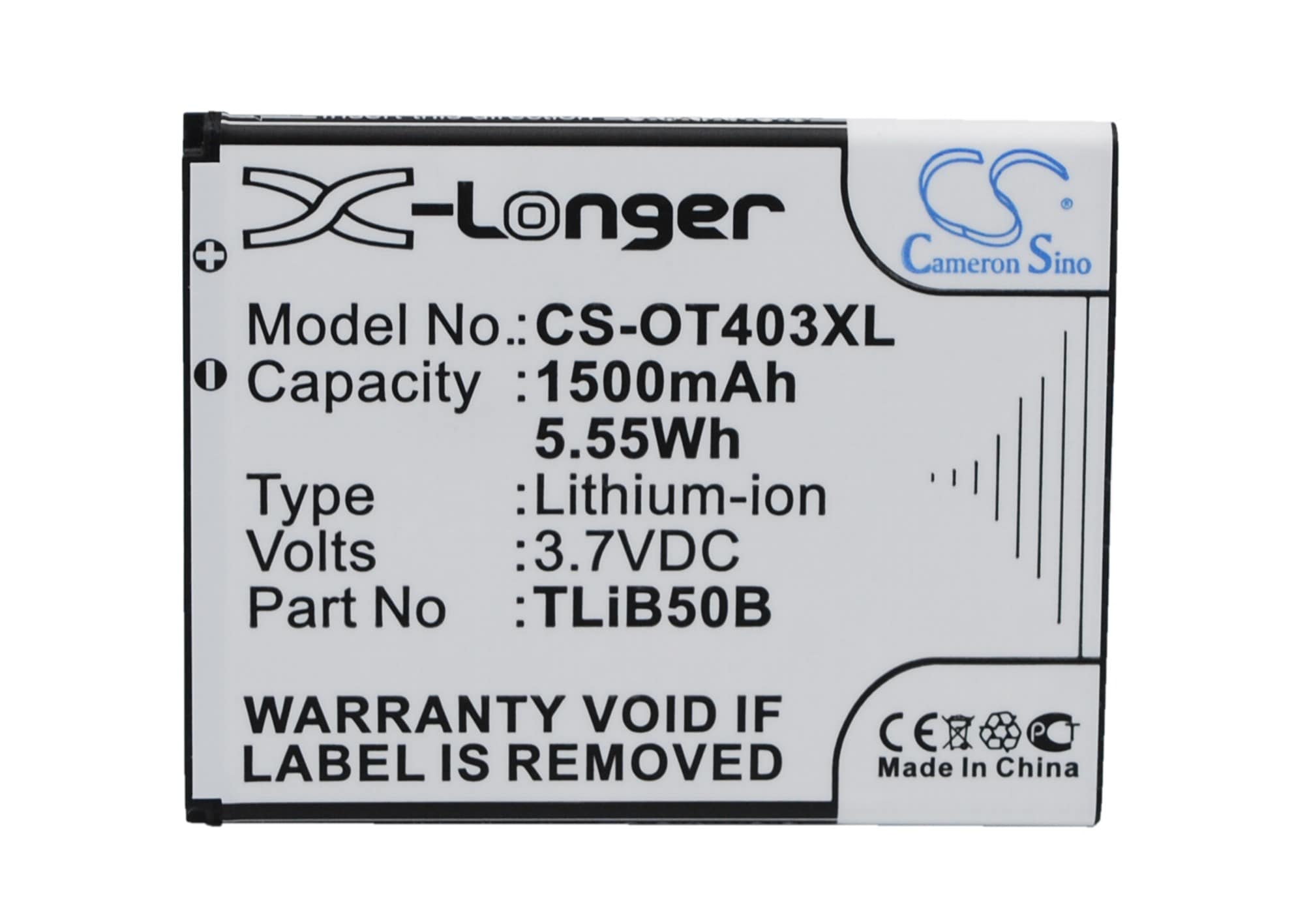 Batteri til SmartPhone, Mobil til Alcatel OT-4030, OT4030D, OT-4030X og andre.