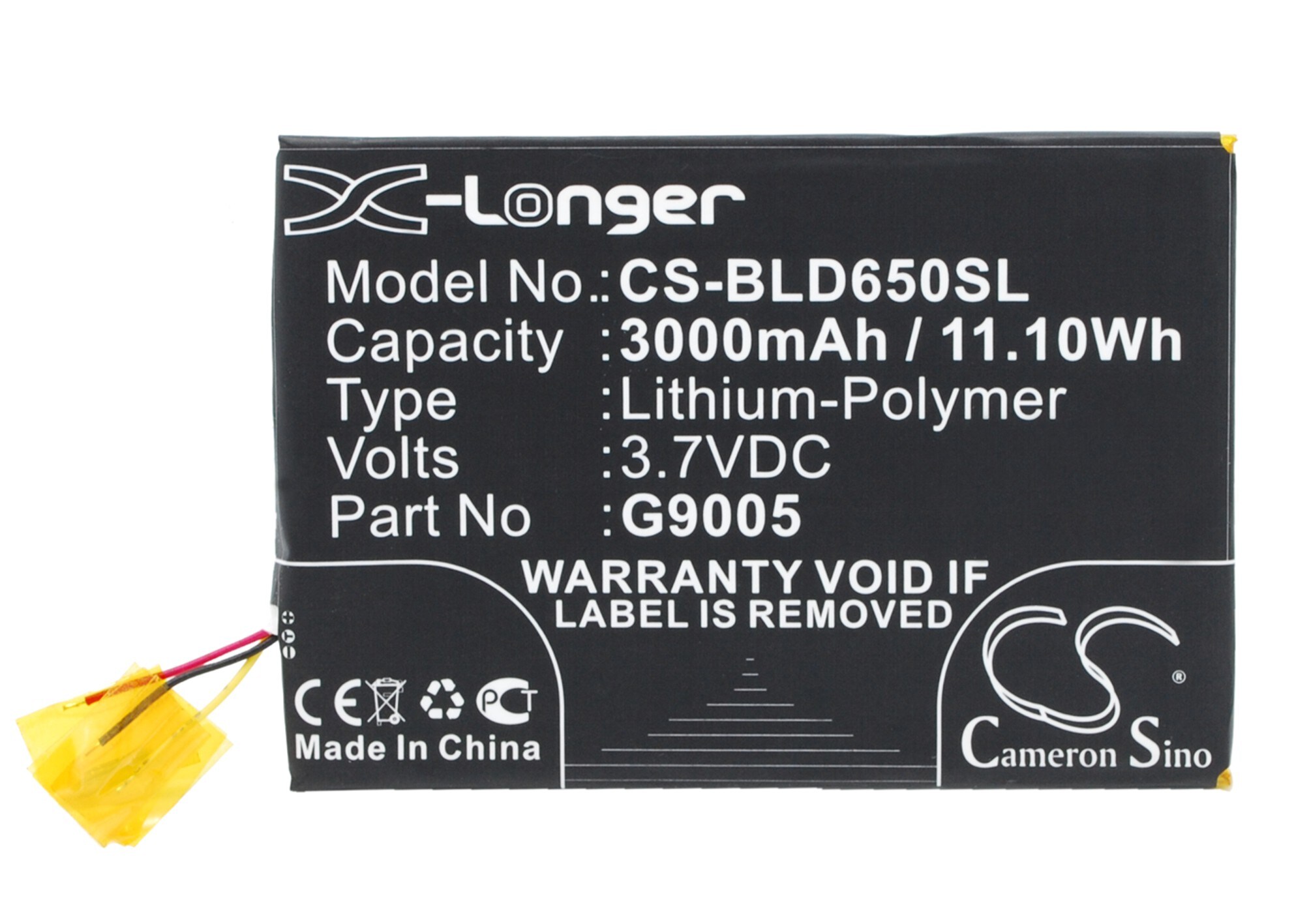 Batteri til SmartPhone, mobil til BLU Studio 6.0 HD, D650A, D651U osv.