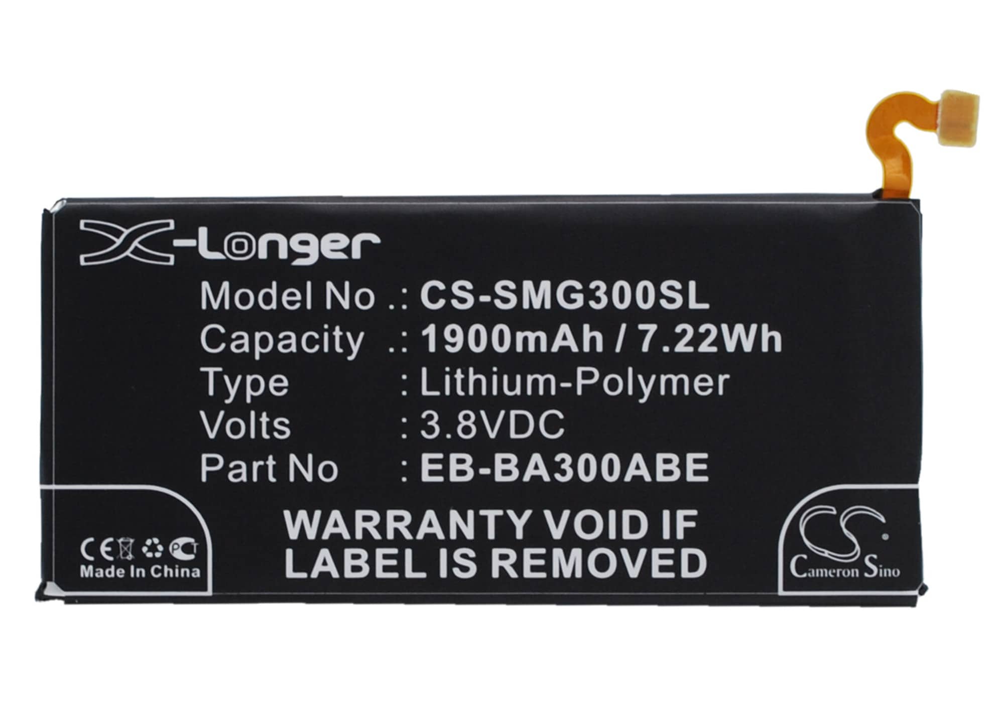 Batteri til SmartPhone, Mobil til Samsung Galaxy A3, SM-A3009, SM-A3000 og andre.