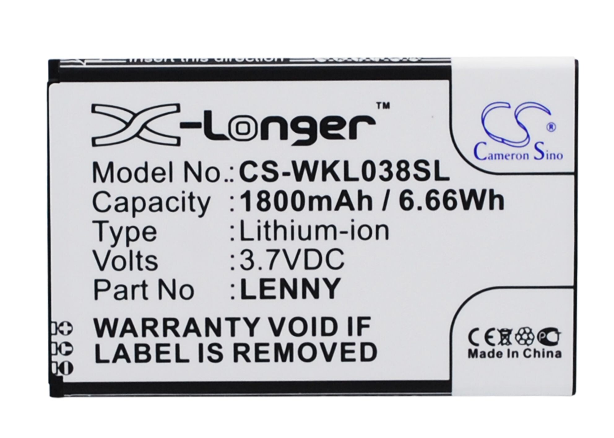 Batteri til SmartPhone, Mobil til Wiko LENNY, B0386126
