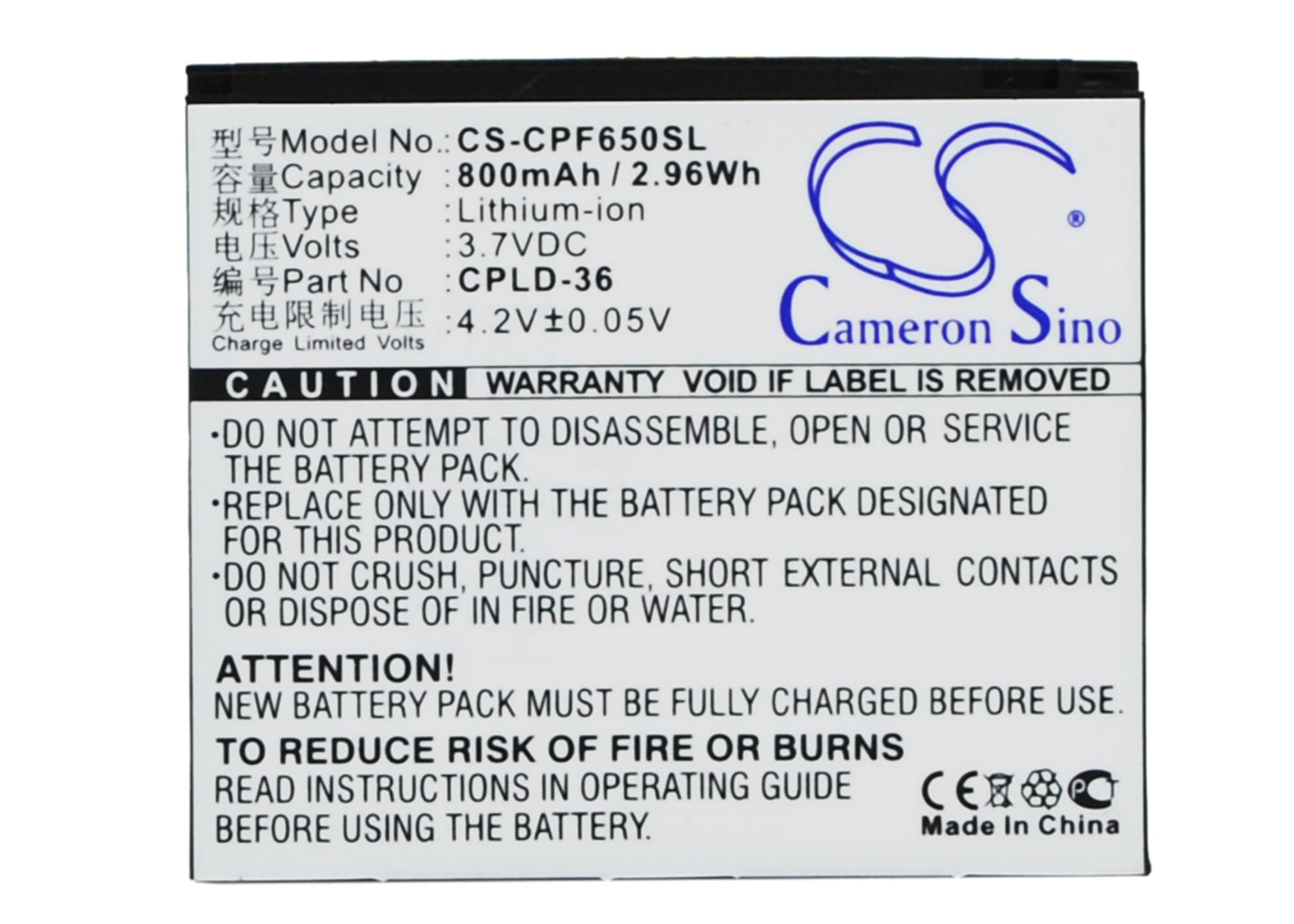 Batteri til SmartPhone, mobil til Coolpad S100A, S116, E28 osv.