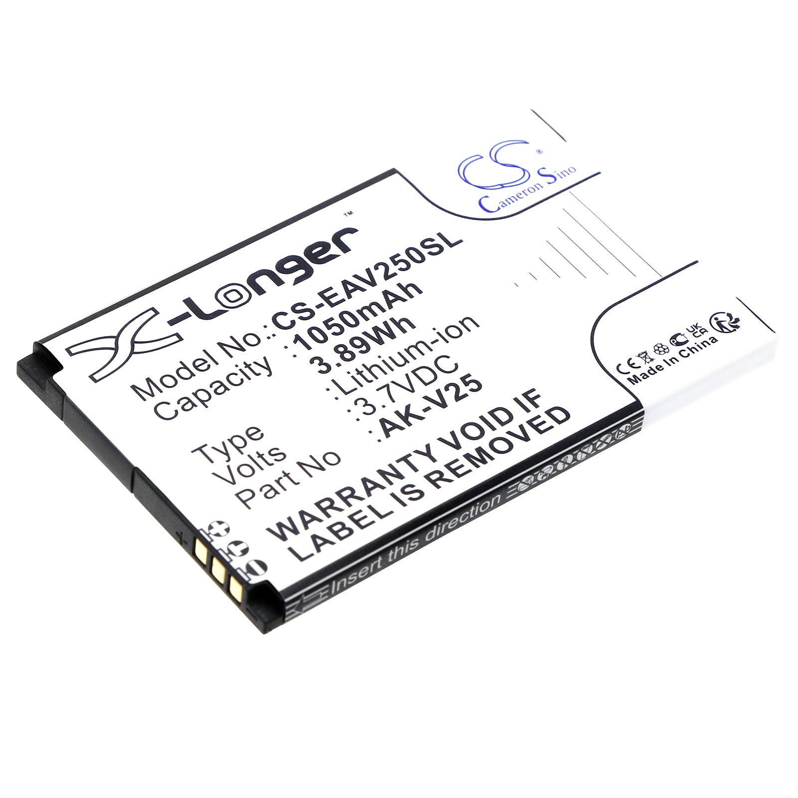 Batteri til SmartPhone, mobil til Emporia Pure, V25, V25_001 osv.