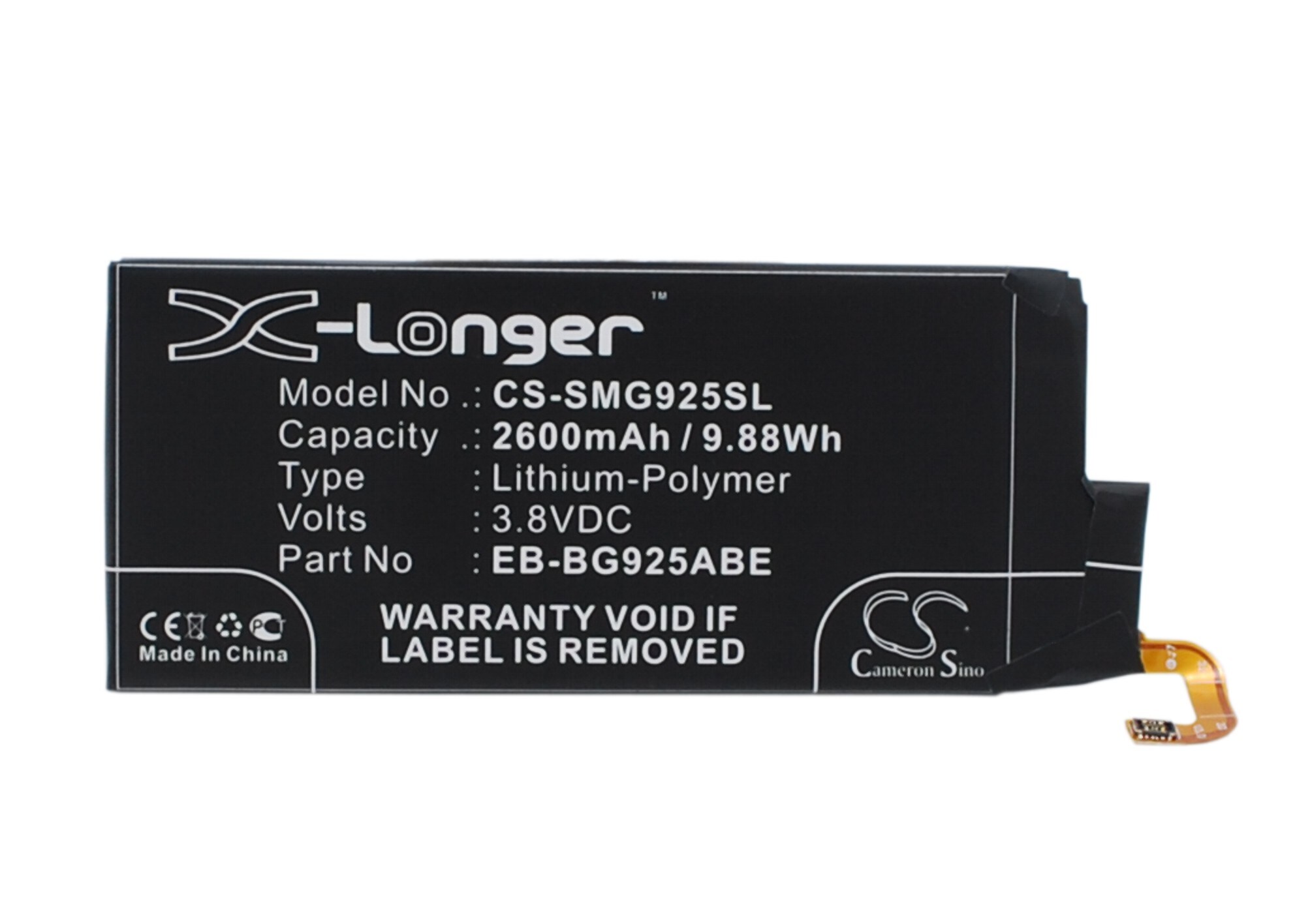 Batteri til SmartPhone, Mobil til Samsung Galaxy S6 Edge, SM-G925, SM-G9250 og andre.