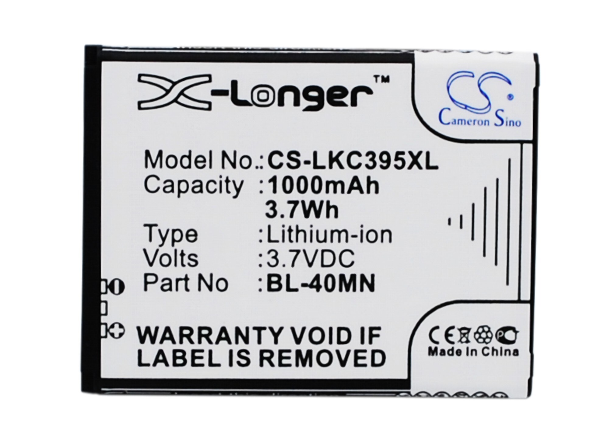Batteri til SmartPhone, Mobil til LG Xpression C395, Xpression C395C, C395C og andre.