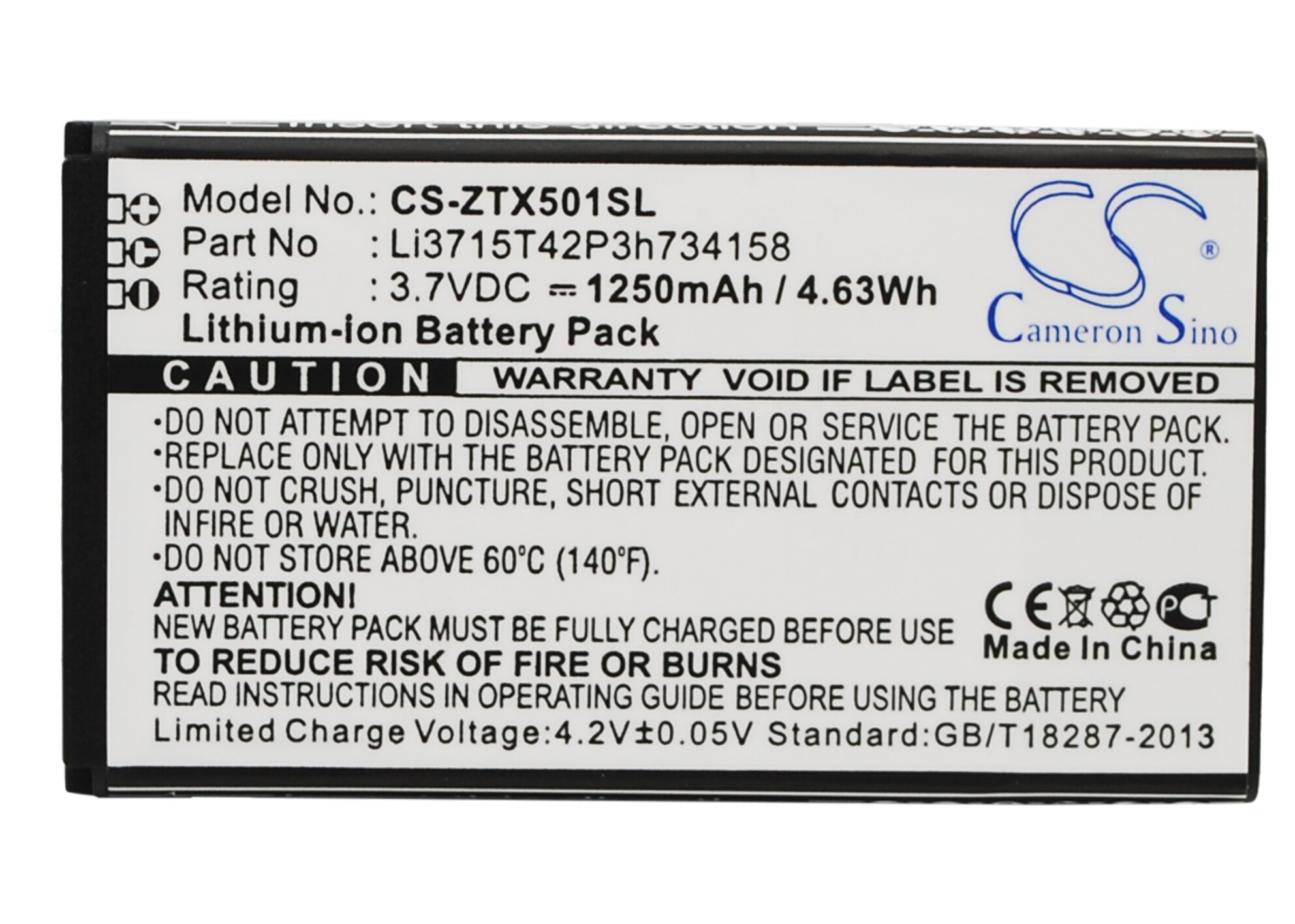 Batteri til SmartPhone, Mobil til ZTE X500M, Score M