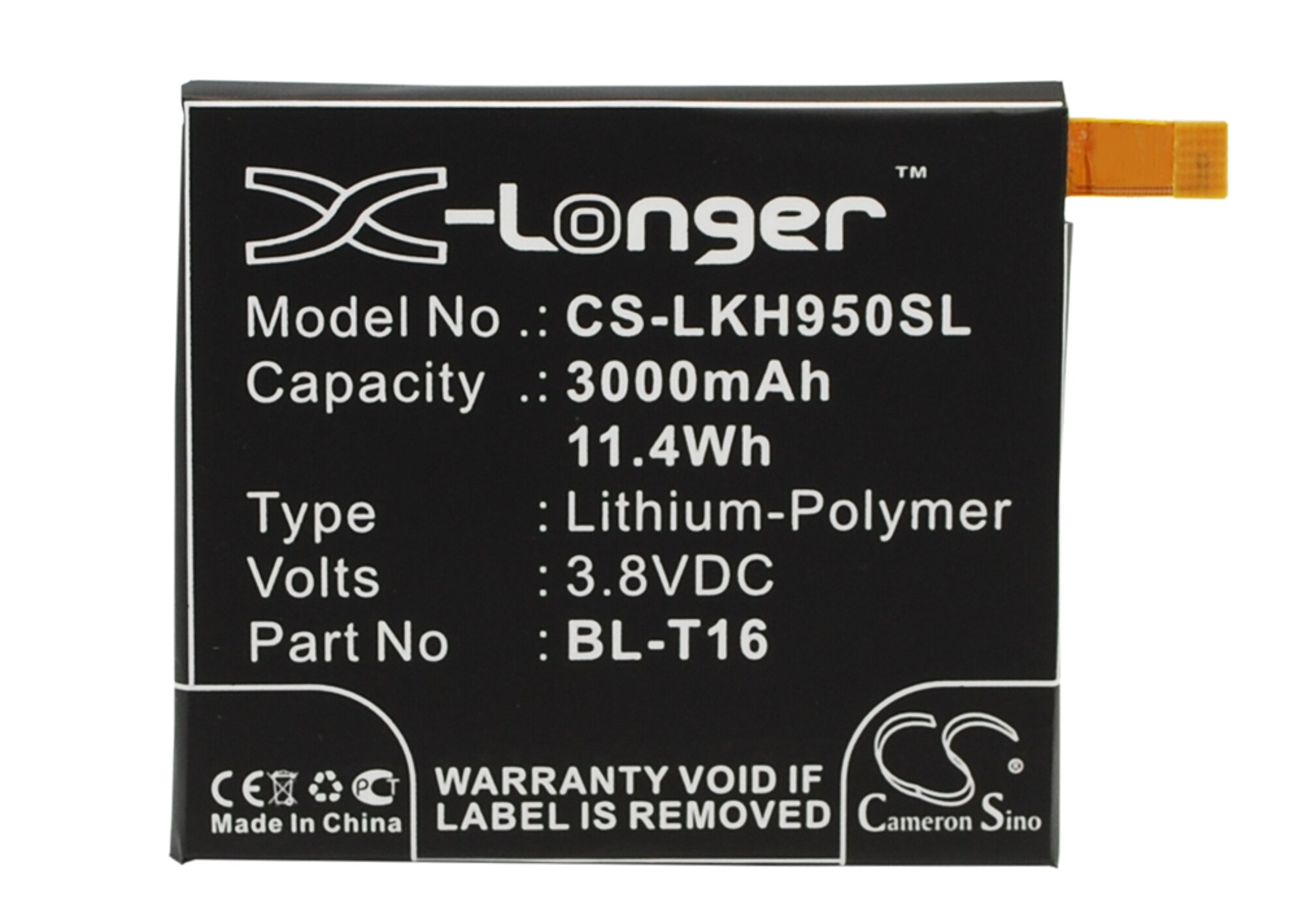 Batteri til SmartPhone, Mobil til LG G Flex 2, H955, LS996 og andre.