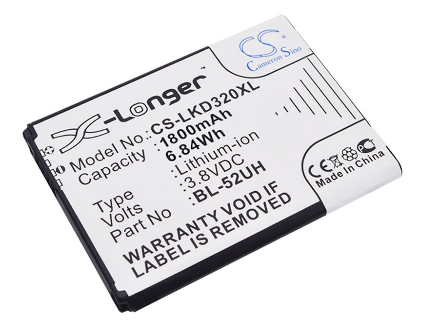 Batteri til SmartPhone, Mobil til LG Optimus L70, D320, MS323 og andre.