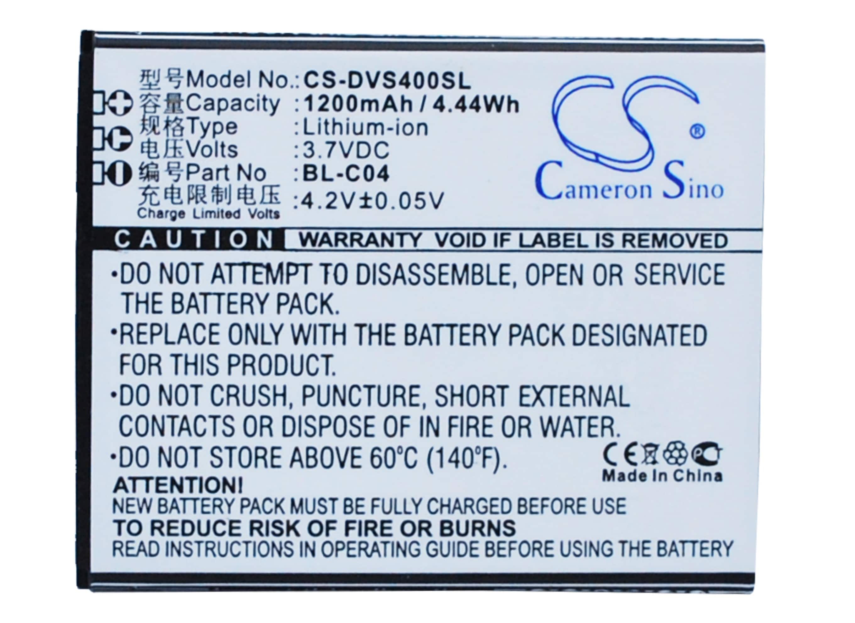 Batteri til SmartPhone, Mobil til DOOV iSuper S1, iSuper S1K, S1 og andre.