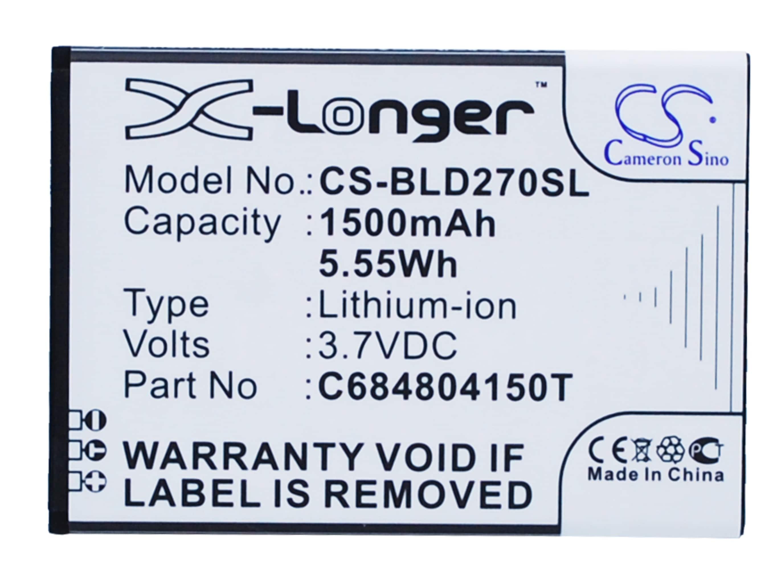 Batteri til SmartPhone, mobil til BLU Dash 4.0, D270, D270a osv.