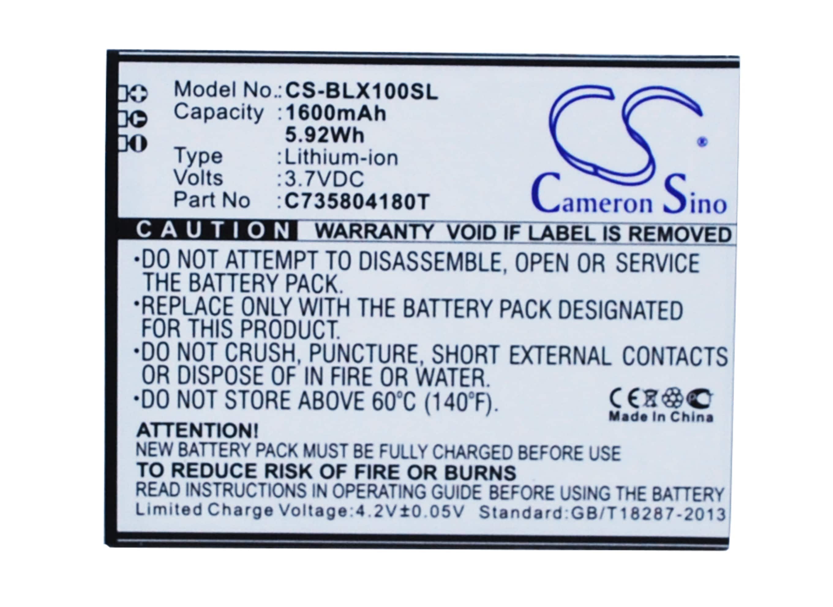 Batteri til SmartPhone, mobil til BLU Life Play, Life Play X, L102A osv.