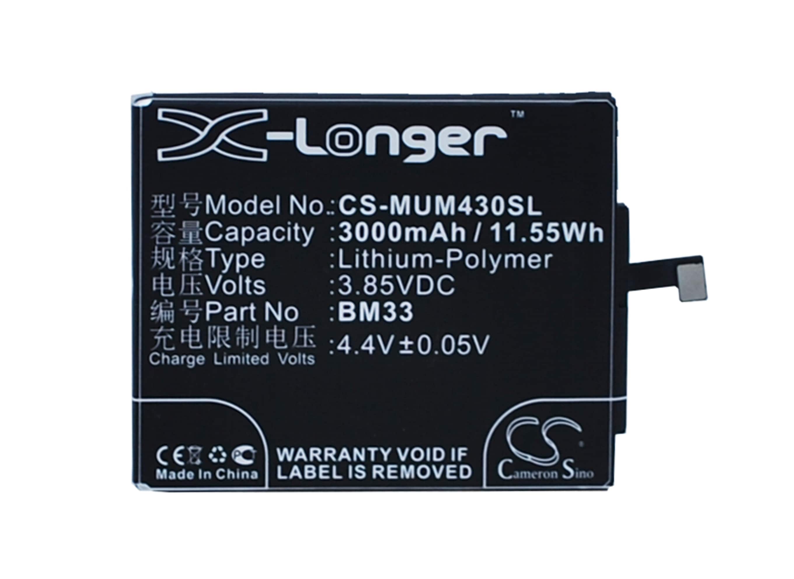 Batteri til SmartPhone, Mobil til Xiaomi M4i, X9