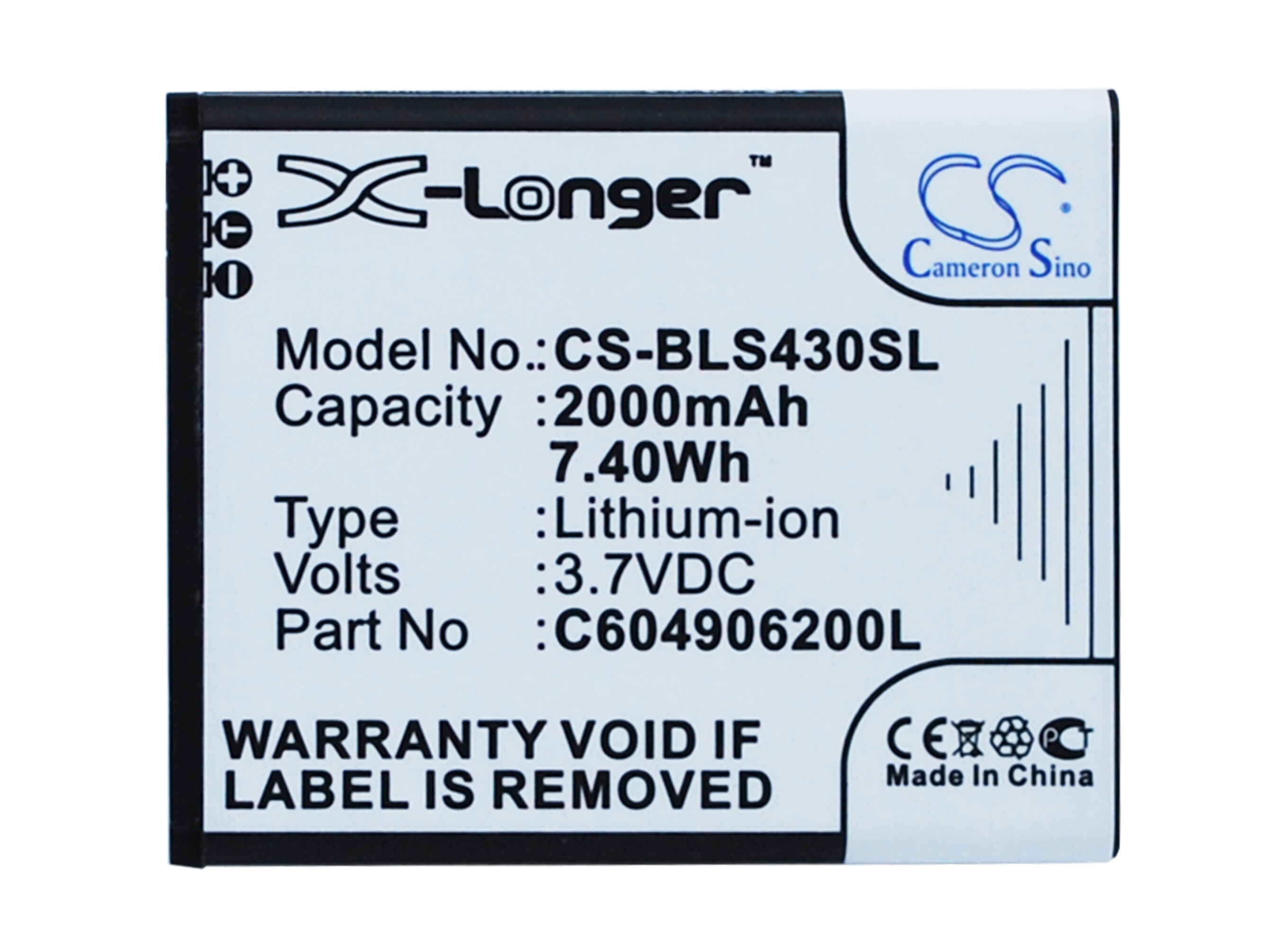 Batteri til SmartPhone, mobil til BLU Sport 4.5, S430L, S430U osv.