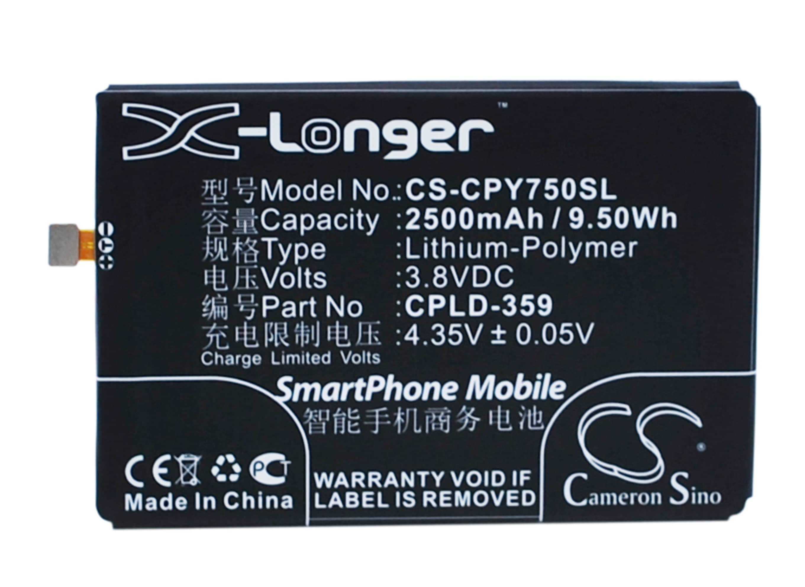 Batteri til SmartPhone, mobil til Coolpad Y75, Y76, Y80D osv.