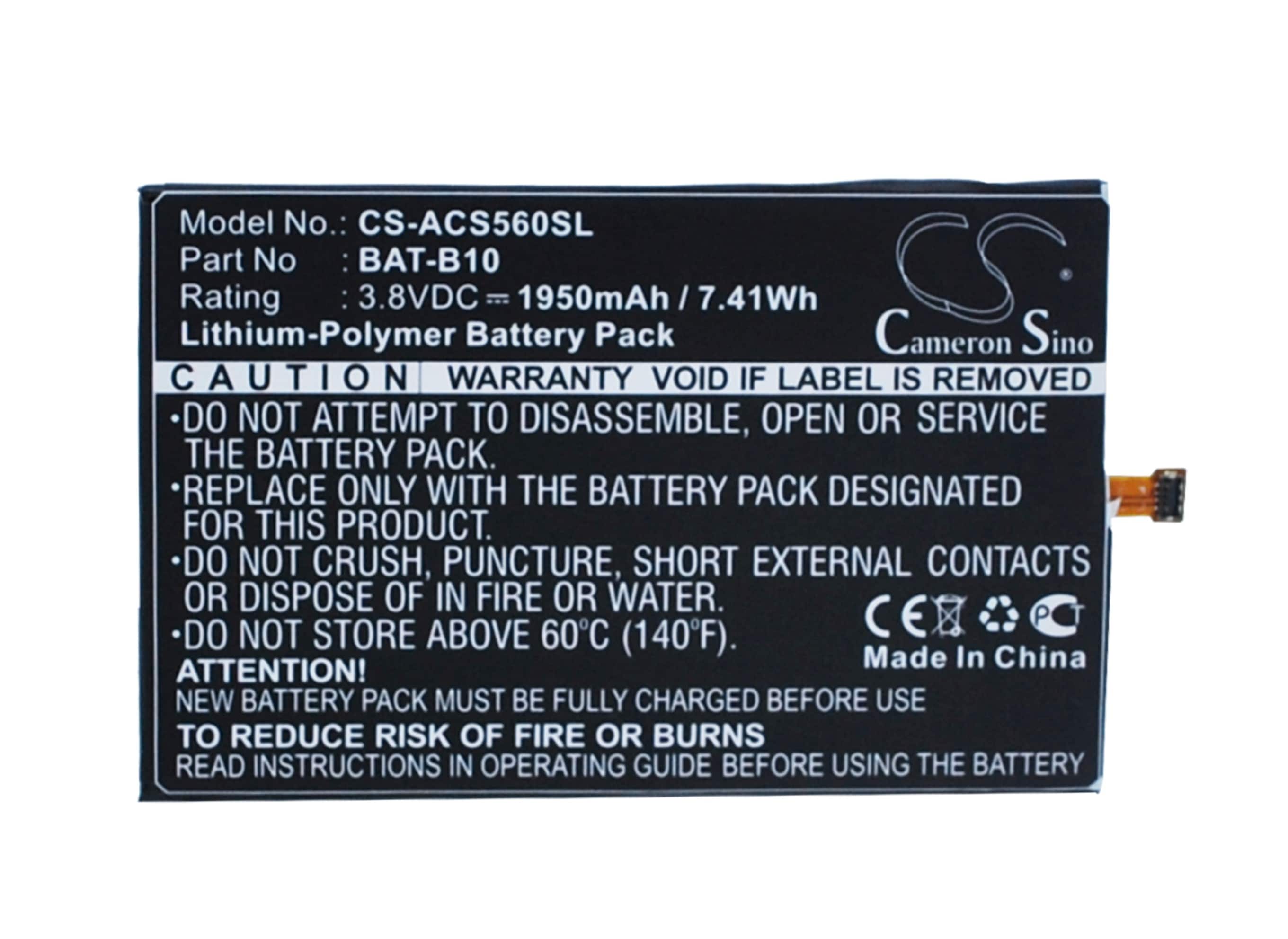 Batteri til SmartPhone, Mobil til Acer Liquid Jade, Liquid Jadeplus, S55