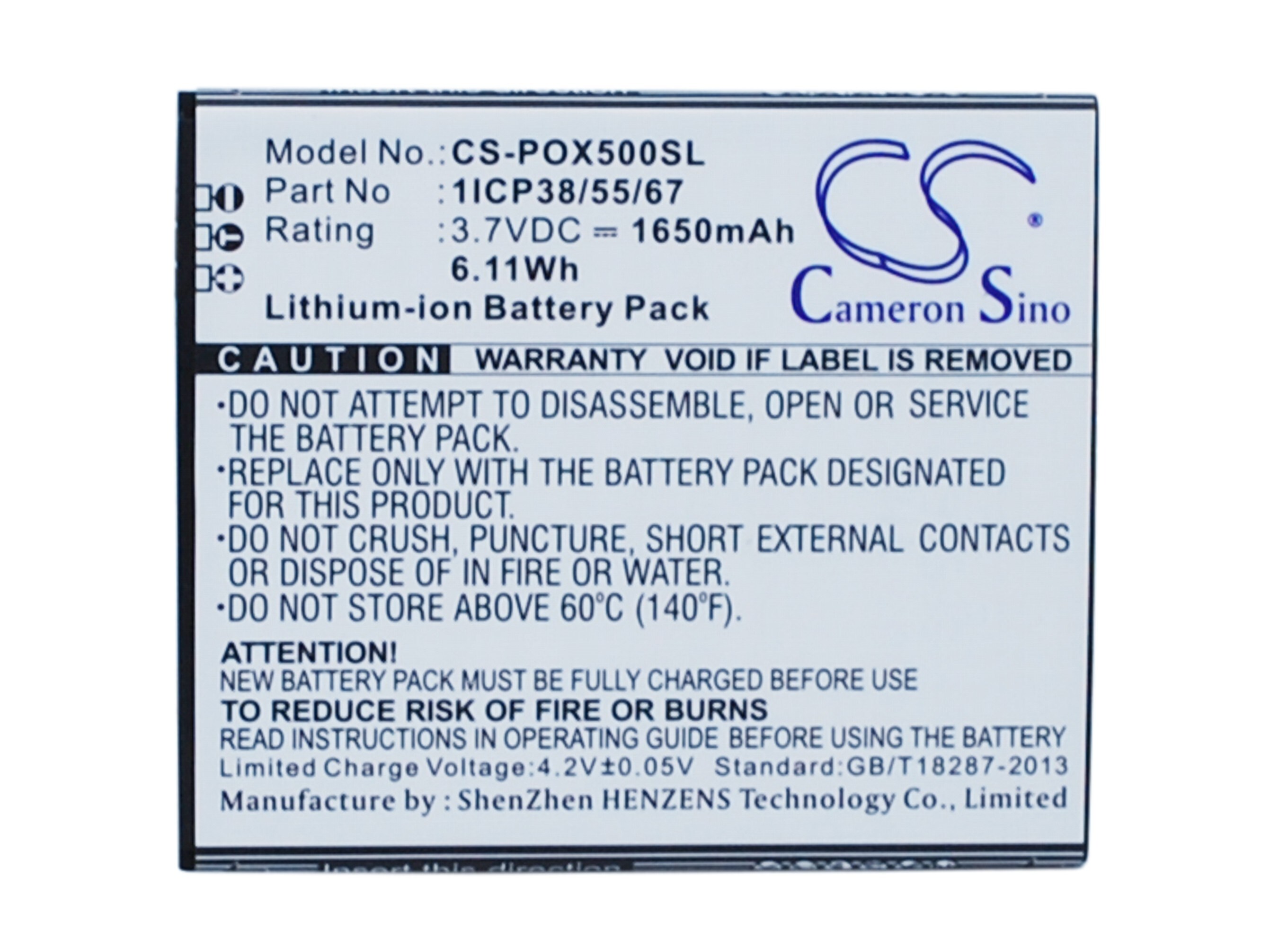Batteri til SmartPhone, Mobil til POSH Orion Pro, X500a