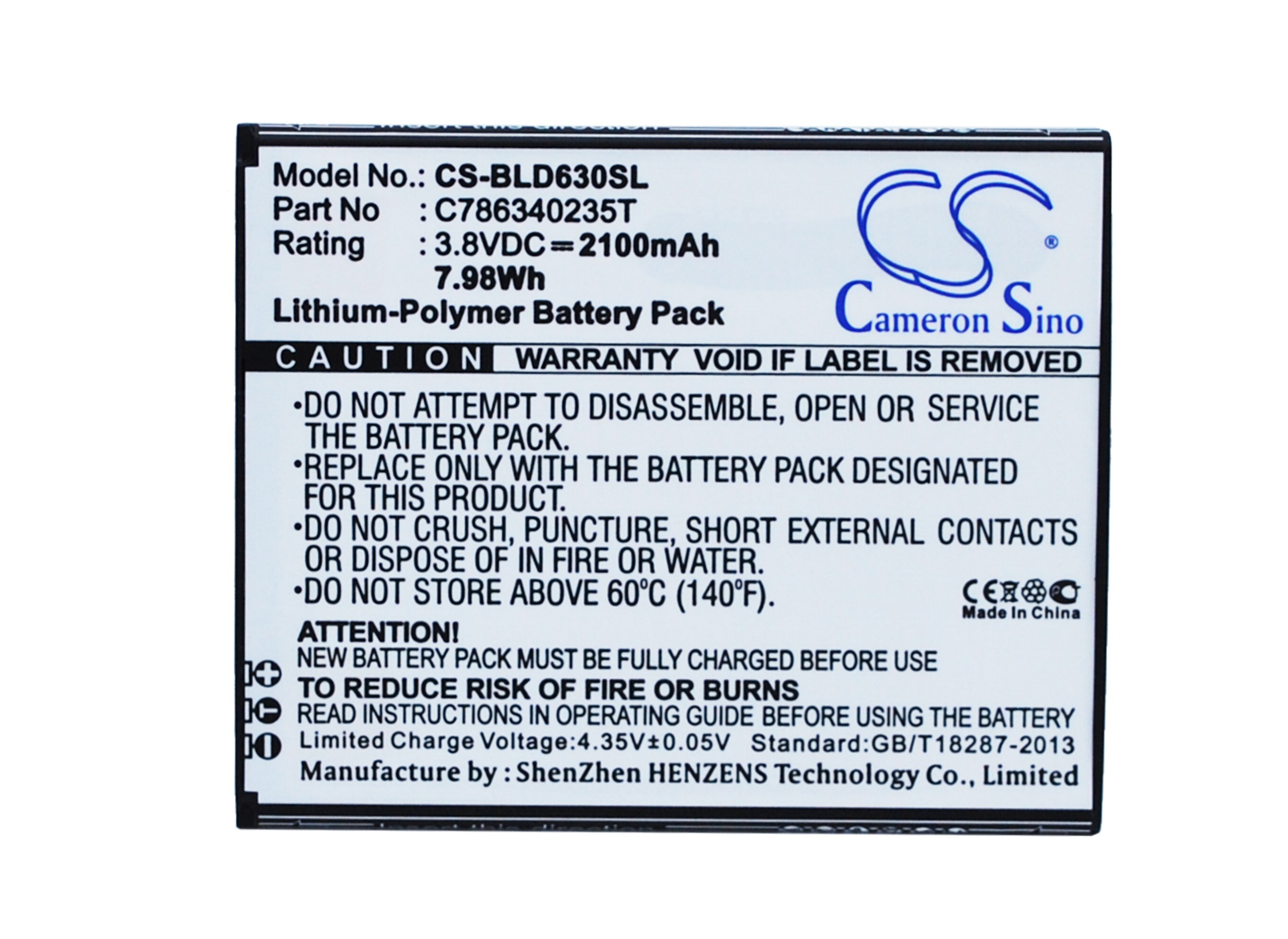 Batteri til SmartPhone, Mobil til BLU Studio 5.5S, D630U, D630L