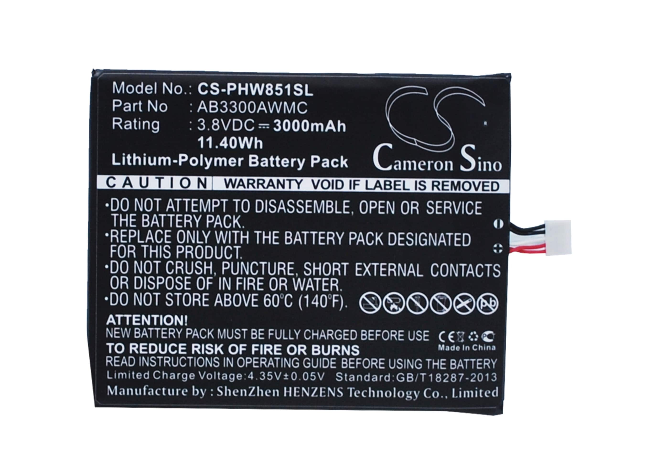 Batteri til SmartPhone, Mobil til Philips Xenium W8510, W8510