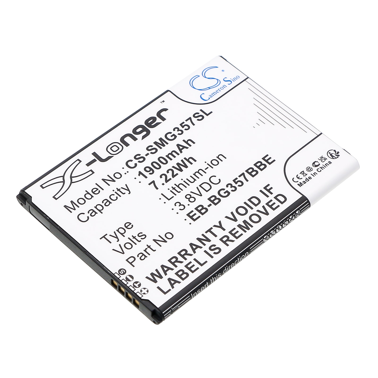 Batteri til SmartPhone, Mobil til Samsung SM-G357M, Galaxy Ace Style LTE, SM-G357FZ og andre.