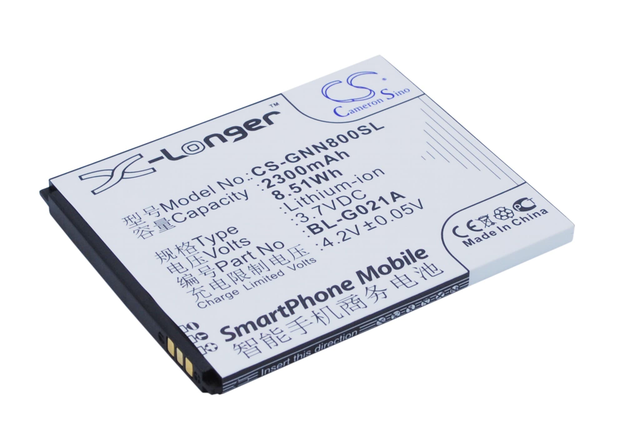 Batteri til SmartPhone, Mobil til GIONEE GN800, GN708T, GN708W og andre.